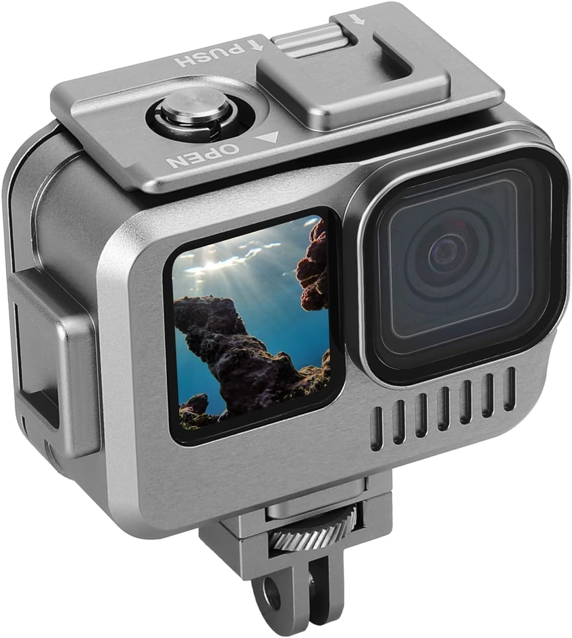 Aluminum Waterproof Housing Case for Gopro Hero 13 / Hero 12 / Hero 11 / Hero 10 / Hero 9 Black