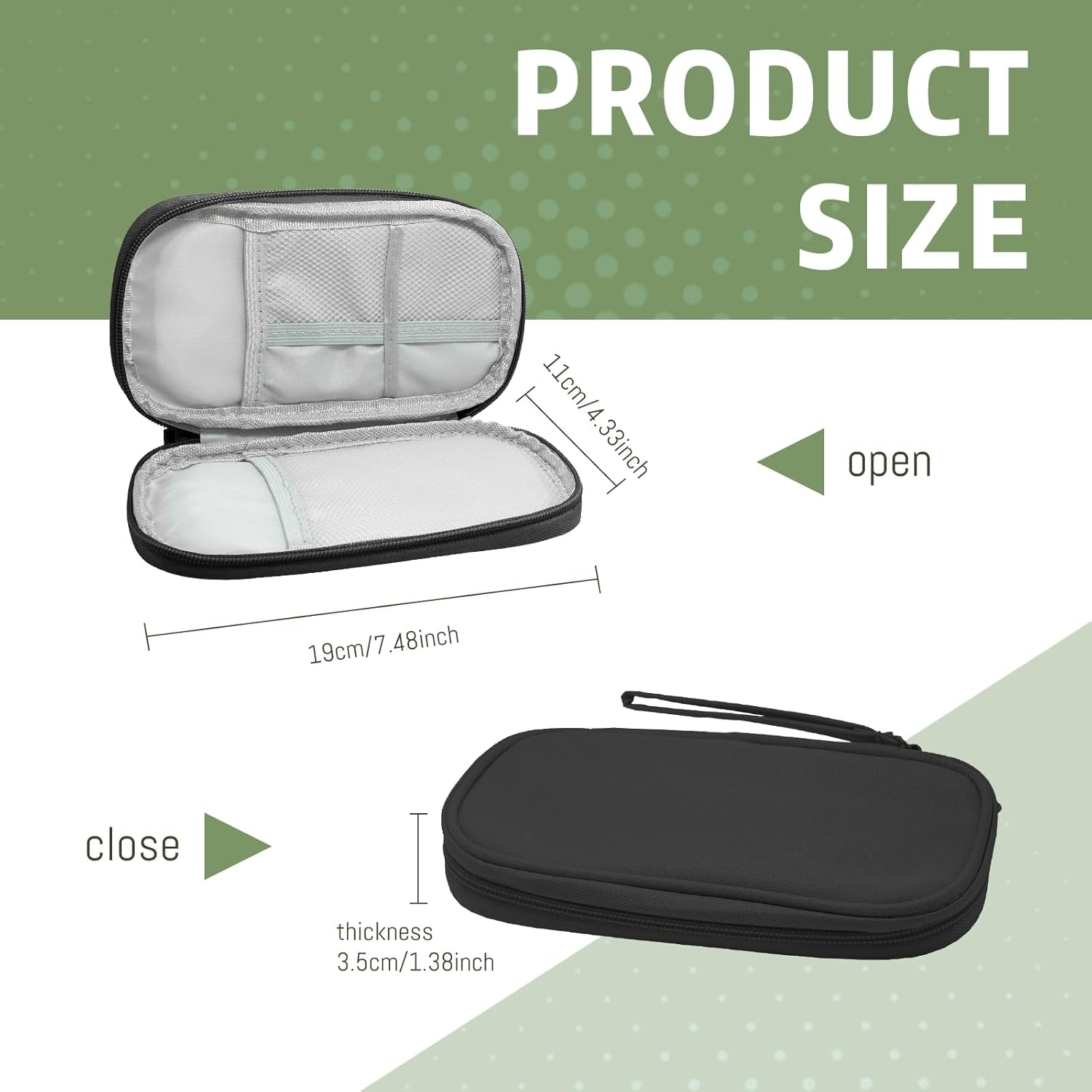 CLERIVI Travel Cable Organizer Pouch - Waterproof Electronics Case for Charger, Cables, Earphones & Phone,Compact Single-Layer Tech Bag with Carry Strap image number 5