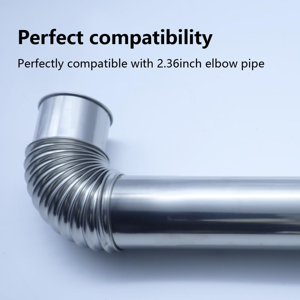 Stove Pipe Stainless Steel Chimney Diameter 6Cm Stove Pipe Stainless Steel Flue Extend image number 4