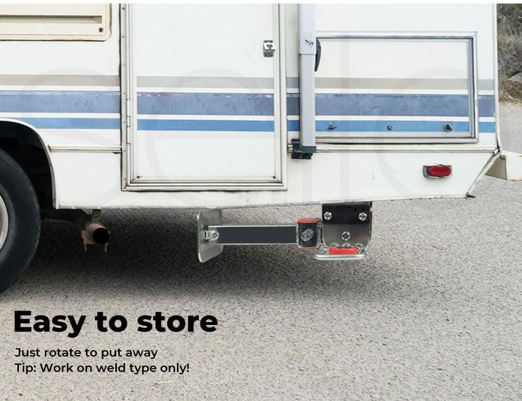 Manan 2X 400Mm Caravan Stabilizer Legs 400 Trailer Camper Drop down Corner Steady Stabiliser Leg 1200Lbs Steel Silver image number 2