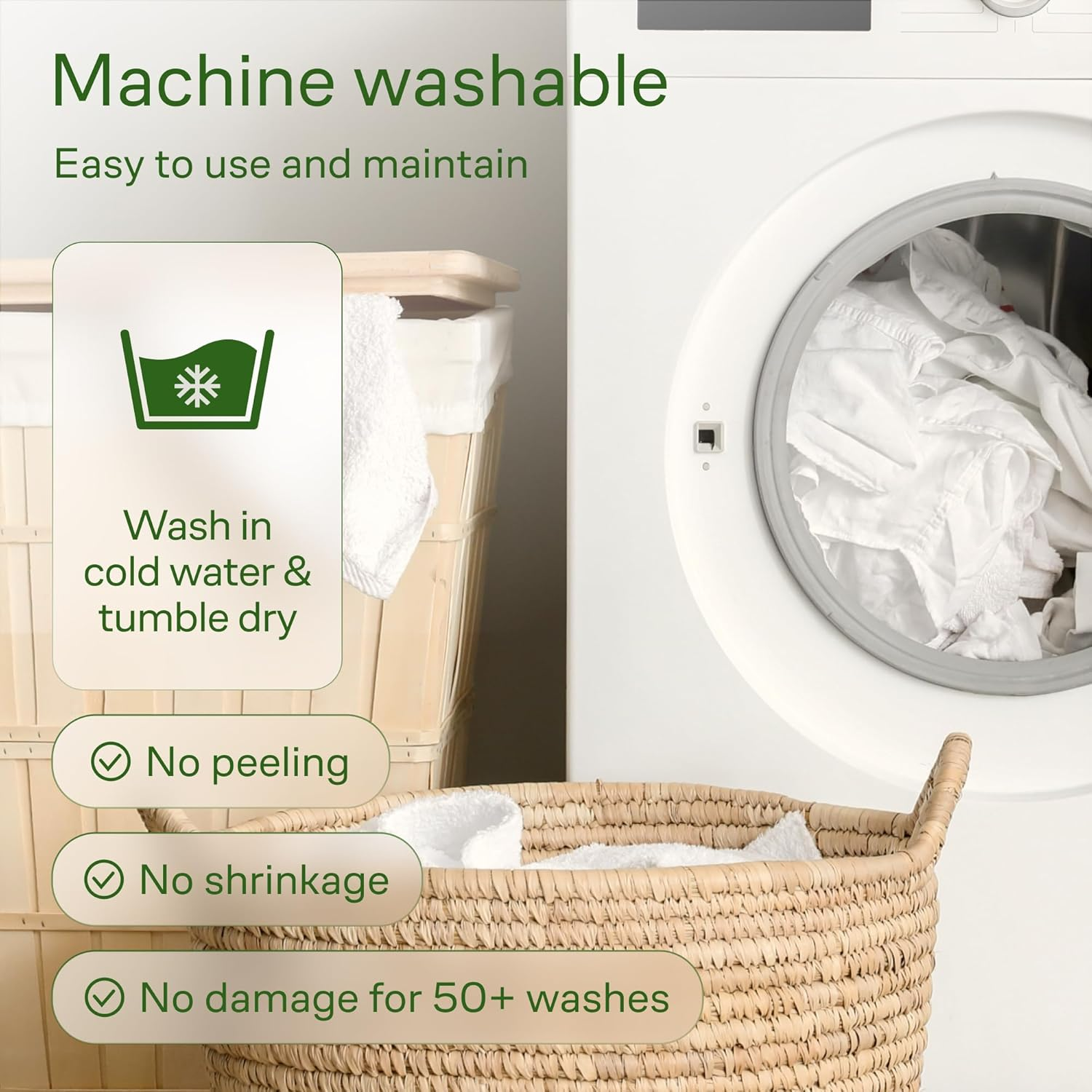 Ultra Soft King Size Mattress Topper - Viscose Made from Bamboo Pillow Top Mattress Pad for Back Pain Relief - Naturally Cooling for Hot Sleepers, Green image number 6