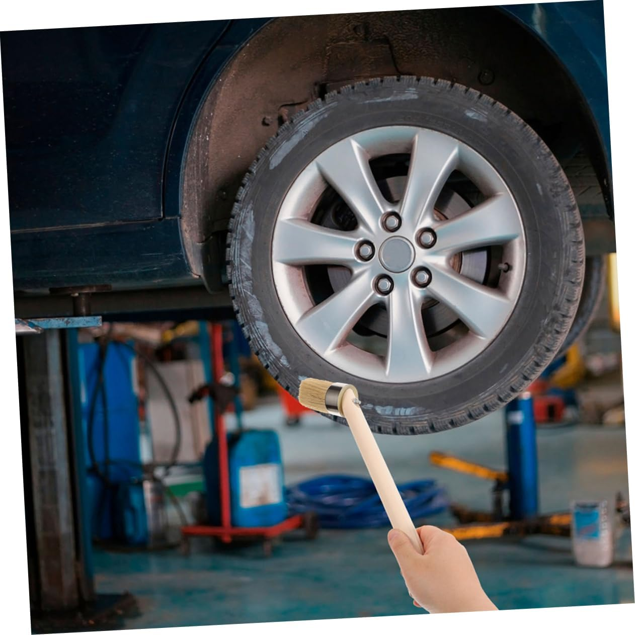 HOODANCOS 3Pcs Tire Grease Applicator Brushes with Ergonomic Handle for Automotive and Repair Mechanic Tool for Cars Trucks and Motorcycles image number 4