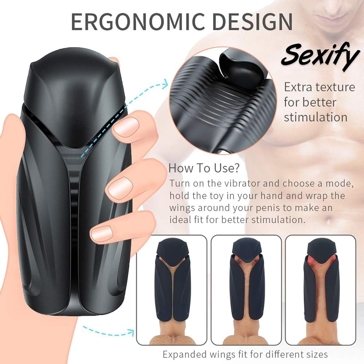 Vibrating Male Masturbator Penis Glans Trainer Vibrator Stimulator, Adult Sex Toys for Men, Cock Massager Mens Sex Toy Stroker Stimulation, Masturbators Vibrators for Men Training Masturbation Pleasure Adult Sex Toy image number 4