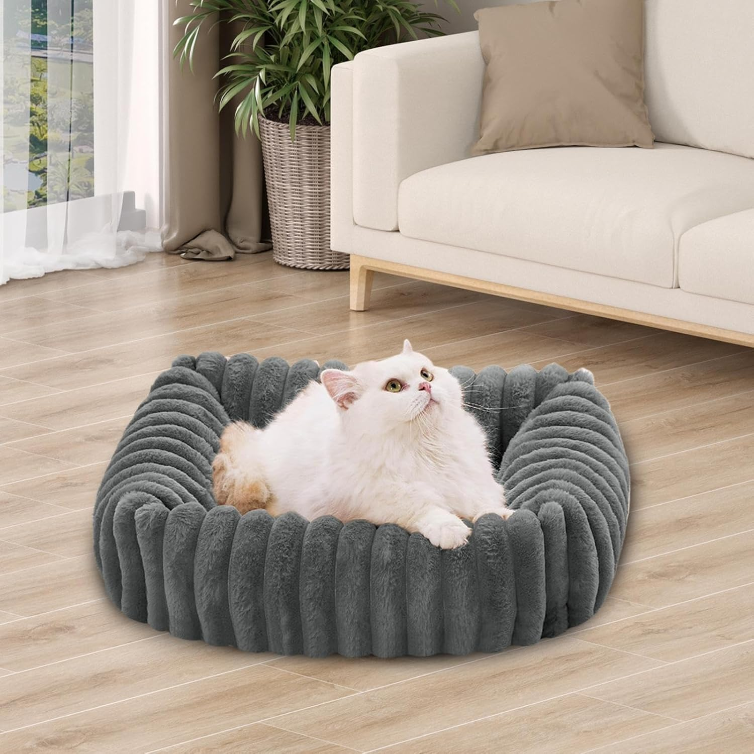 Dog Couch Bed | Washable Plush Cat Bed,Pet Cushion Soft Cat Sofa for Apartment Travel Indoor Outdoor Camping Home Patio Floor Car Daily image number 3