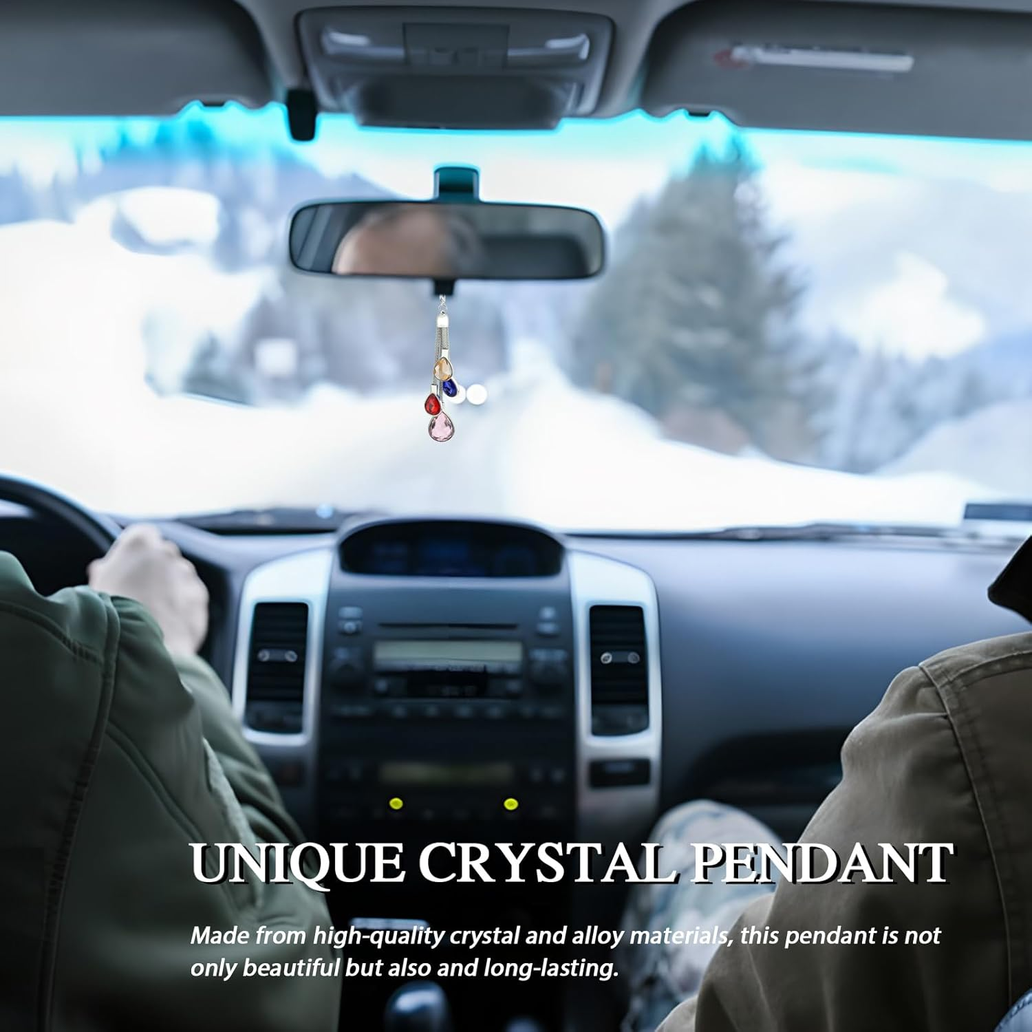 Crystal Car Hanging Accessories for Women, Car Mirror Decor Hanging, Car Decor Present for Birthdays, Thanksgiving, and Valentine'S Day (Colorful) image number 6