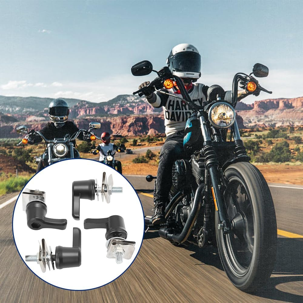 Motorcycle Saddlebag Lever Lock Fastener Bolt Nut Mounting Security Hardware Theft Deterrent System Twist Block,90201540 Compatible with Harley Davidson Touring Ultra-Electra image number 5