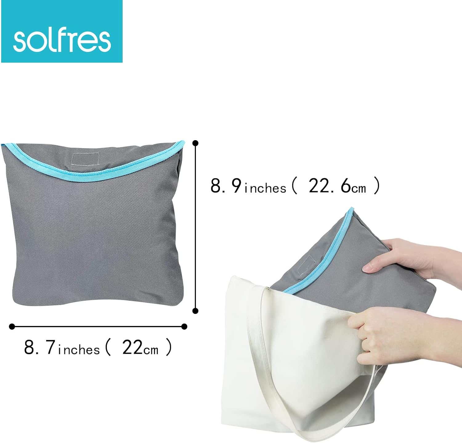 Dual-Belt Baby High Chair Cover, Upgrade Version, for Wooden or Restaurant High Chair, Sturdy and Robust Material, Waterproof Washable Stain and Slip Resistant, Gray - Gray image number 6