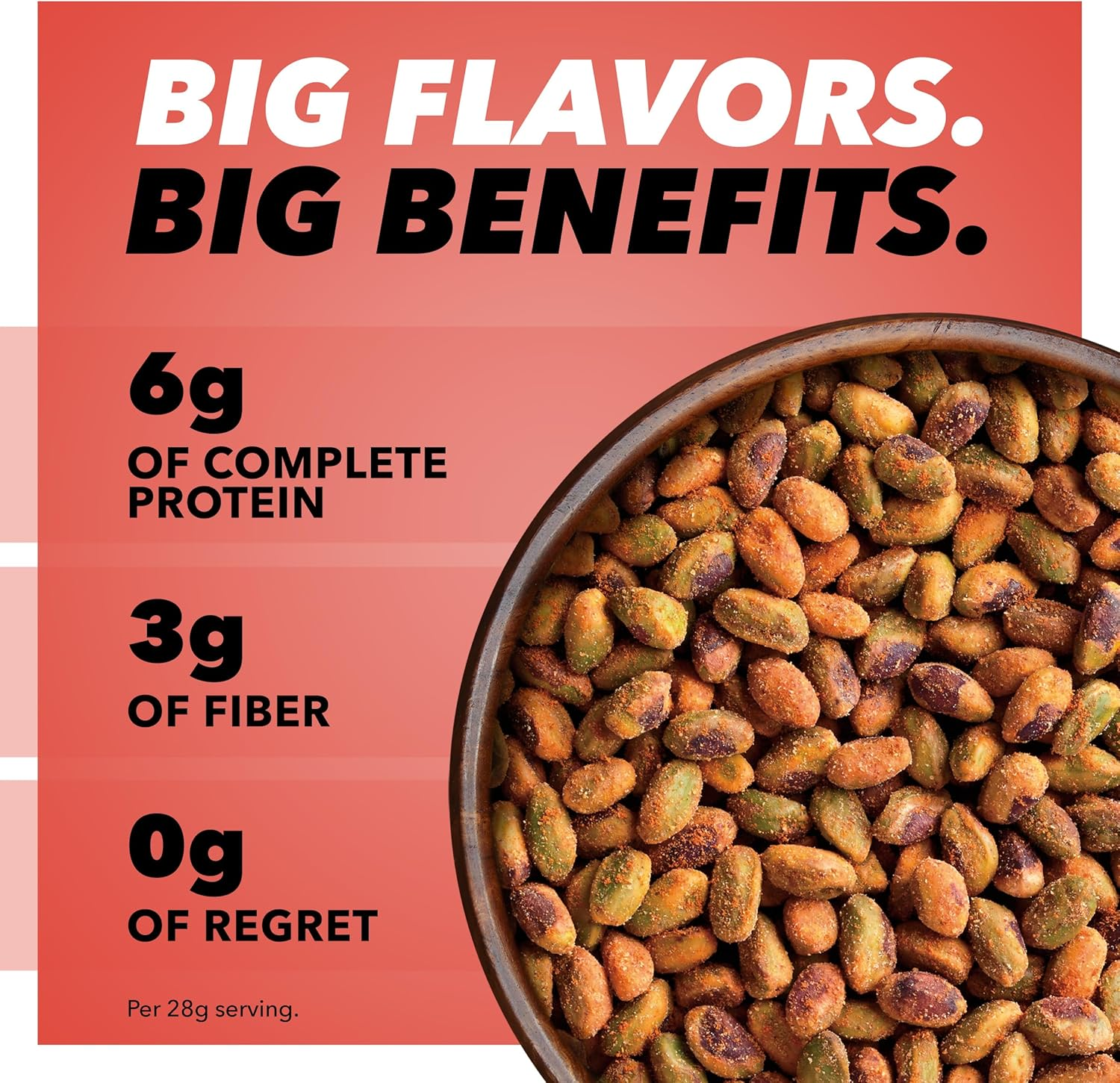 Wonderful Pistachios, No Shells, Chili Roasted Nuts, 2.25Oz (Pack of 8) image number 4