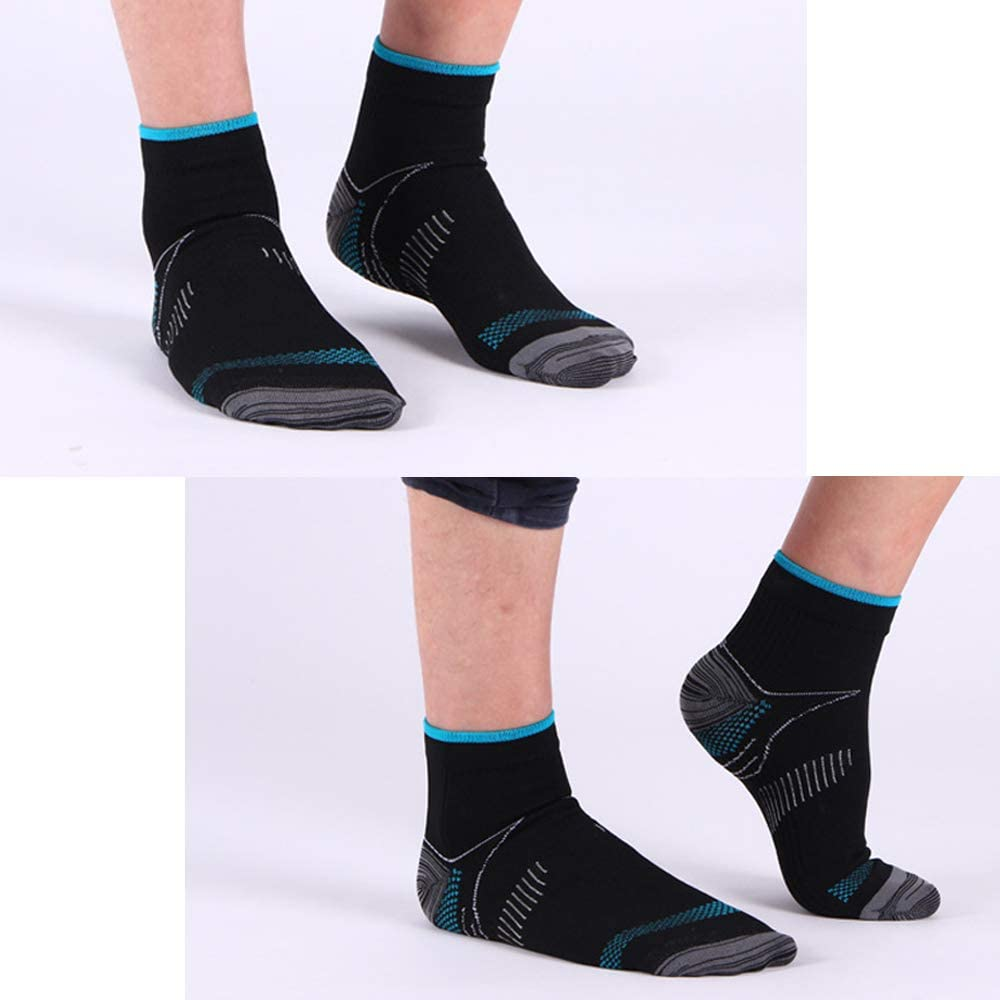 [2 Pairs] Compression Socks for Men & Women, Plantar Fasciitis Relief Foot Pain Sleeves Heel Ankle Sox, Athletic Socks for Stamina Circulation & Recovery image number 5