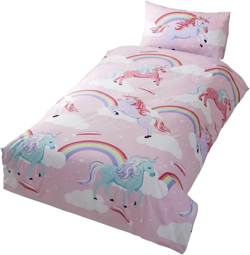 Rapport Home Toddlers Unicorn Duvet Cover Set, Pink Unicorn Toddlers Bedding Set image number 4