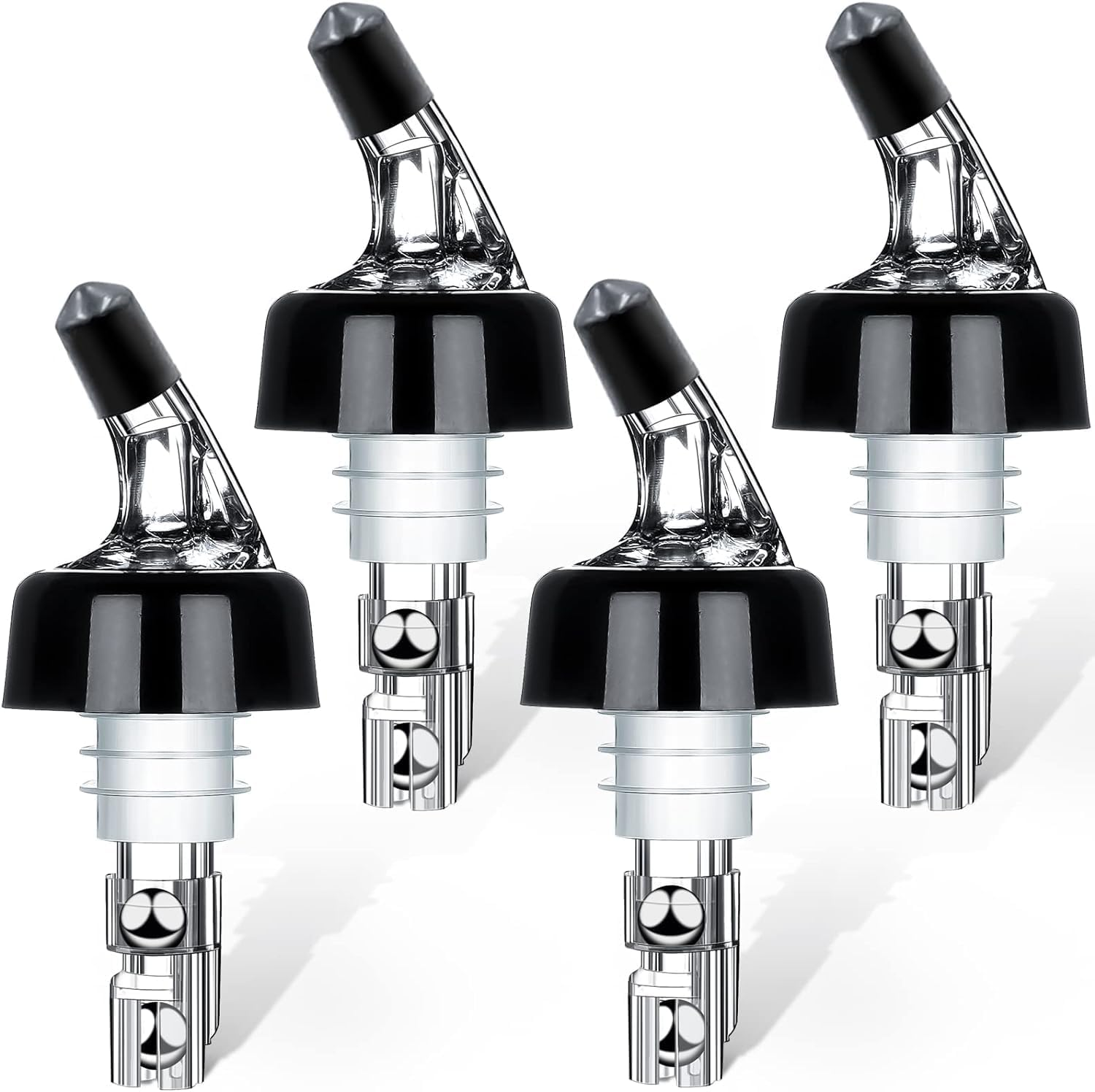 Automatic Measured Bottle Pourer - Quick Shot Spirit Measure Pourer Drinks Wine Cocktail Dispenser Home Bar Tools - 1Oz/30Ml (4 Pack) image number 3