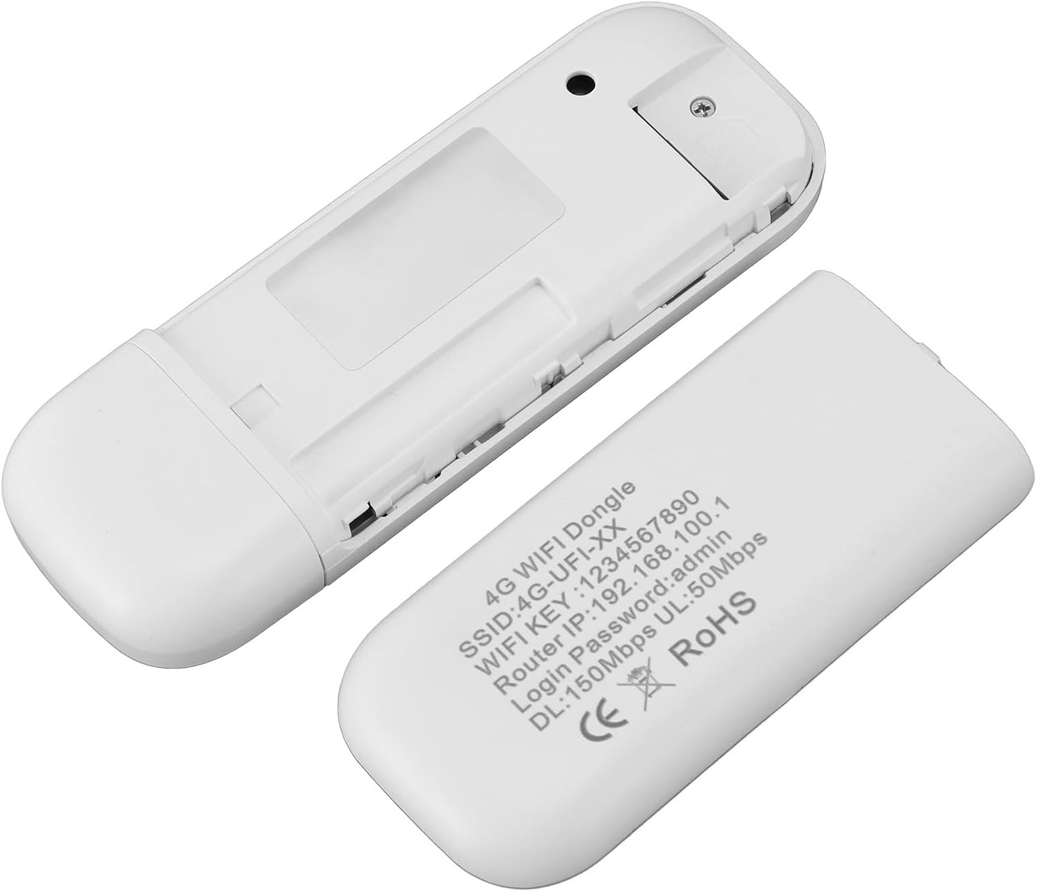 Portable Wifi Router, Plug and Play Support 10 Devices Mobile Wifi Hotspot with SIM Card Slot for Cell Phones (White) - Black image number 6