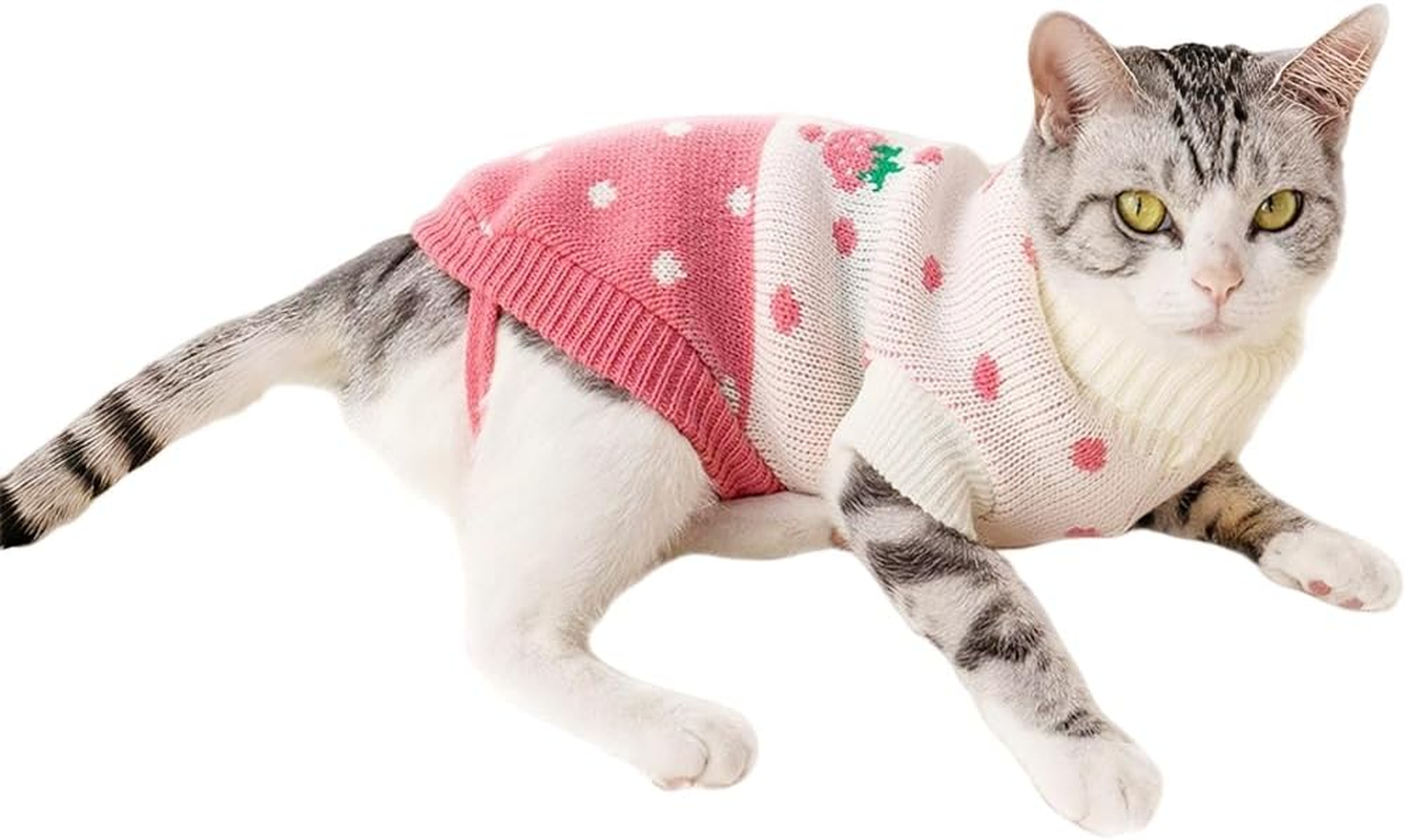 Small Puppy and Kitten Sweater, Knitted Sweater for Small Breed Dogs and Cats, Tailored for Tiny Toy Poodle Teacup Breeds like Chihuahuas, Terrier, Yorkies, XXS