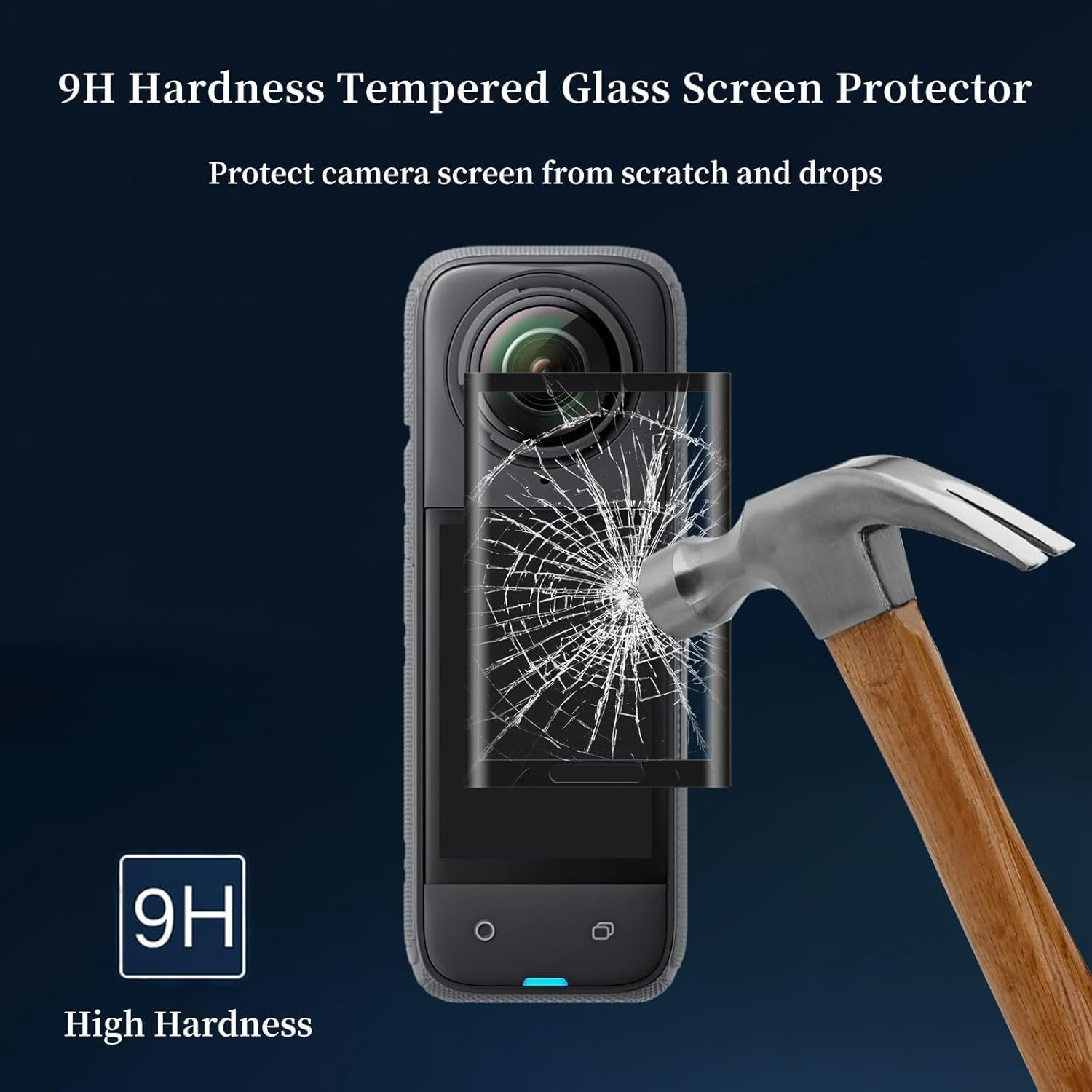 Didisky Pack of 3 Screen Protectors for Insta360 X4.9H 3D Tempered Glass Screen Protectors, Scratch-Resistant, Anti-Dust, Bubble-Free image number 1