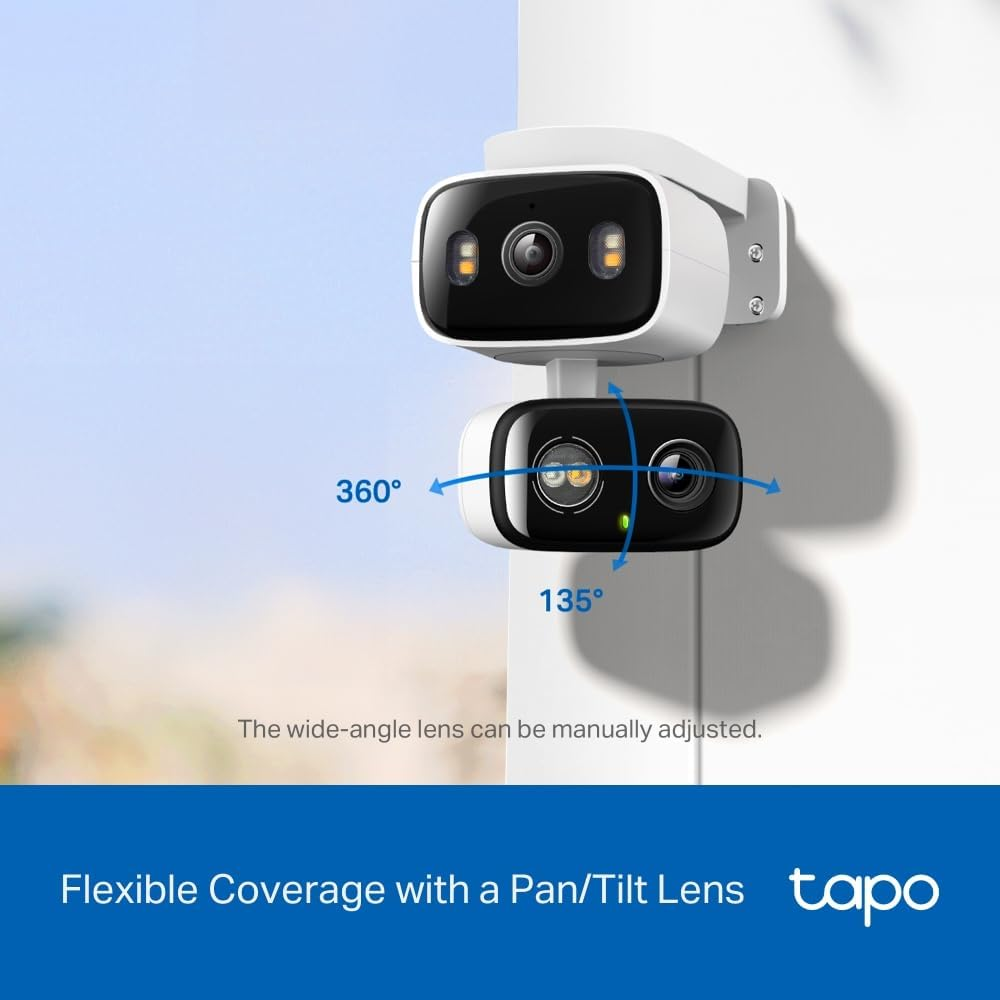 Tapo Tp-Link Indoor/Outdoor Dual Lens Pan/Tilt Security Camera, 2K 3MP, Synchronised Smart Tracking, 360&deg;, Wide-Angle & Telephoto Lens, One-Tap Smart Focus, Night Vision, Free Detection (Tapo C246D) image number 6