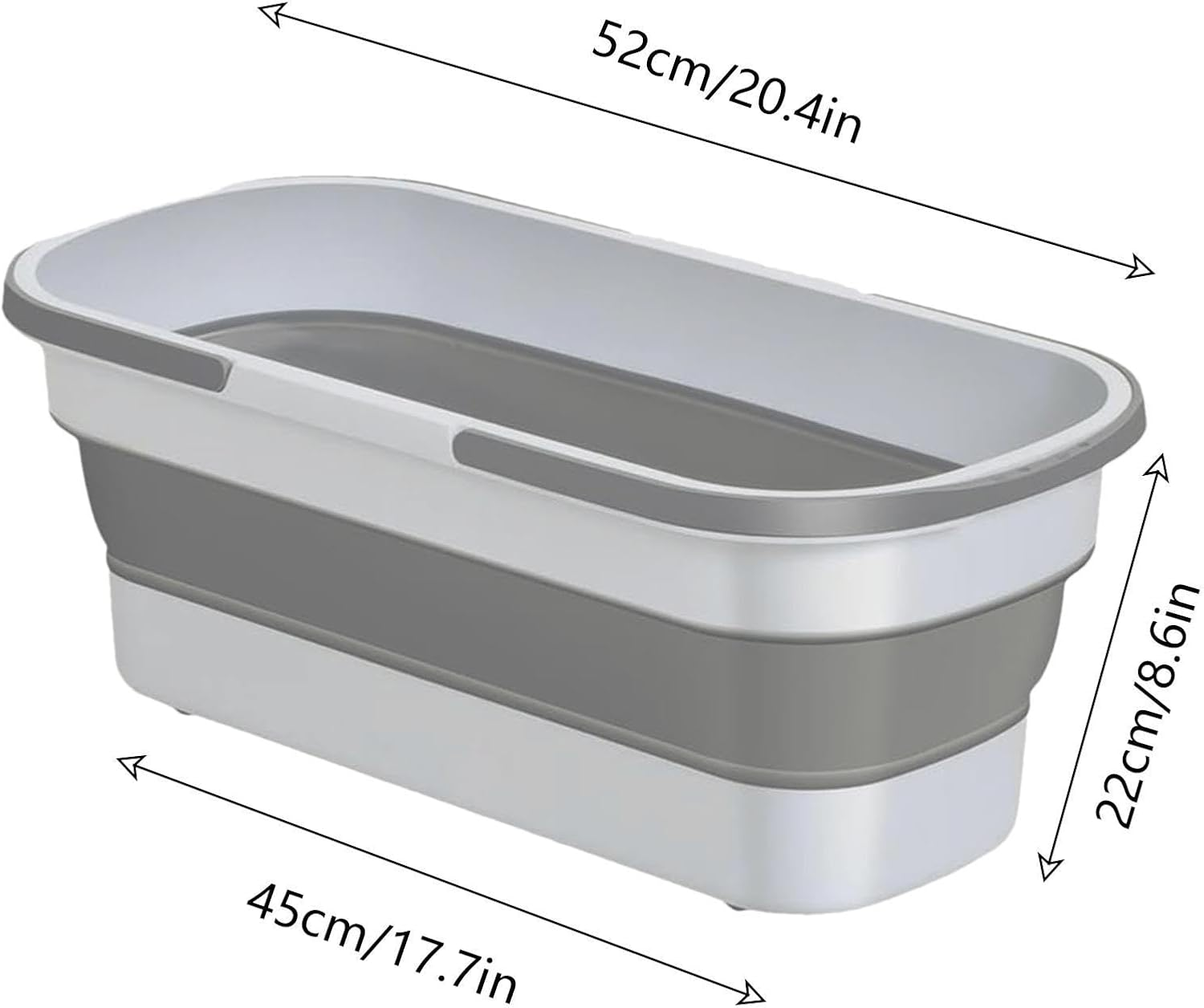 Mop Bucket - Multipurpose Rectangular Cleaning Bucket | 10L Washing Basket | Fabric Basket with Wheels and 2 Mop Cleaning Handles image number 2