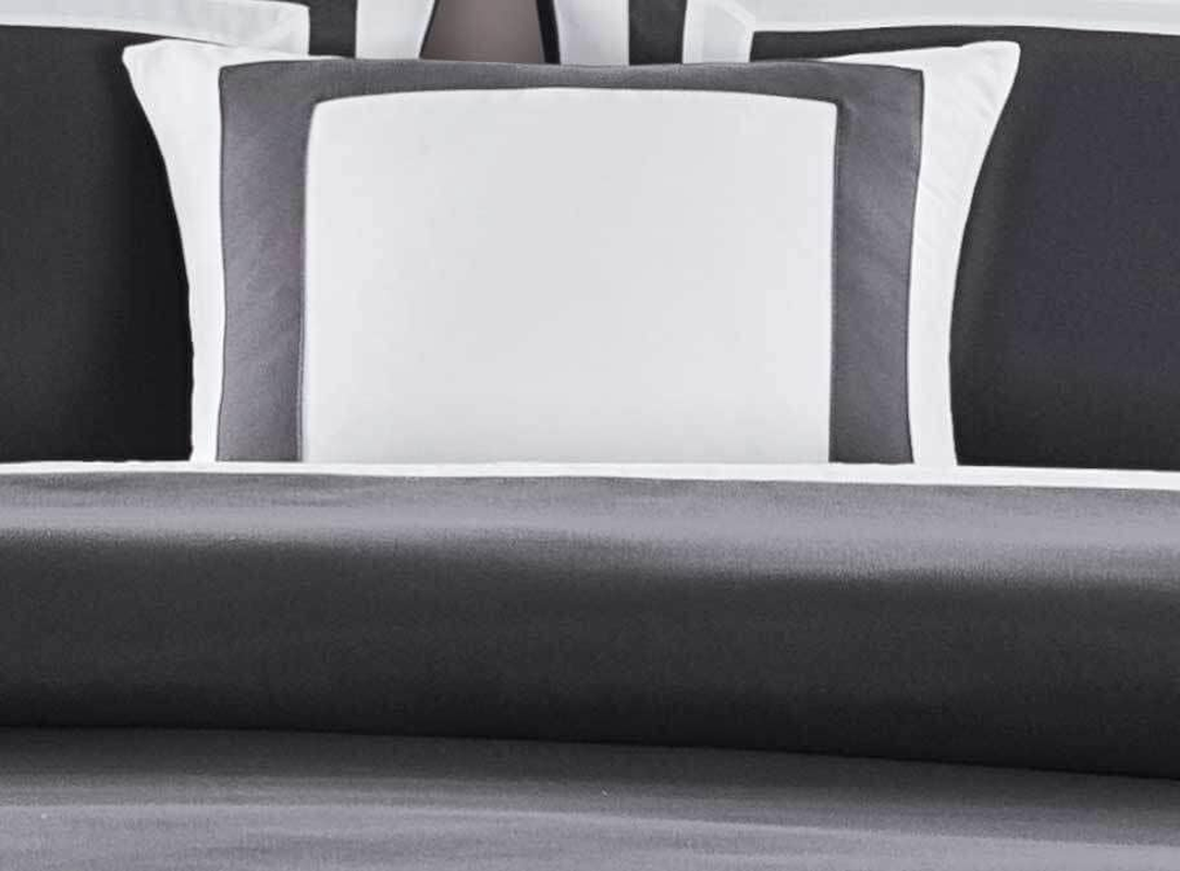 Luxton Bailey Grey Quilt Cover Queen - Hotel-Style Bordered 3Pcs Doona Cover Set (Queen Size) image number 4