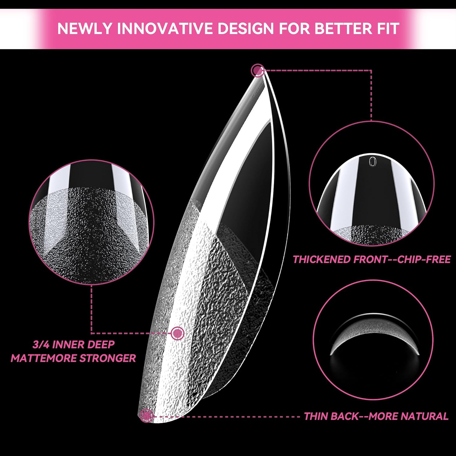 UNA GELLA Extra Short Almond Nail Tips Full Cover 504PCS Gel Nail Tips Short Almond Shaped Nails Tips Soft Gelly Gel Clear Fake Nails Tip for Acrylic Nail Tip Soak off Home DIY Salon Nails 12 Sizes image number 5