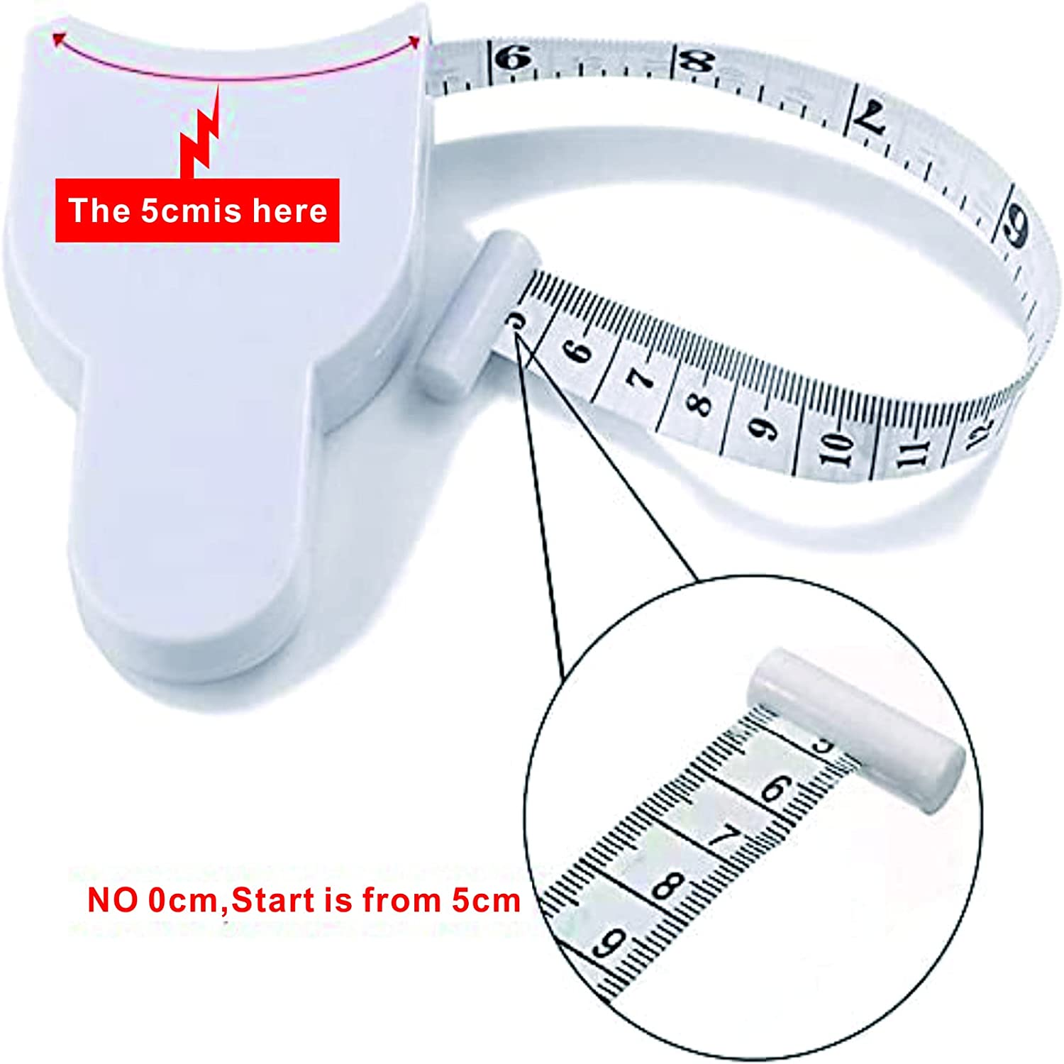 Body Measuring Tape 150Cm, Automatic Snap-In Retraction, Dual-Sided Metric/Imperial Scale, Flexible, Durable ABS Shell for Personal Trainers and Home Fitness