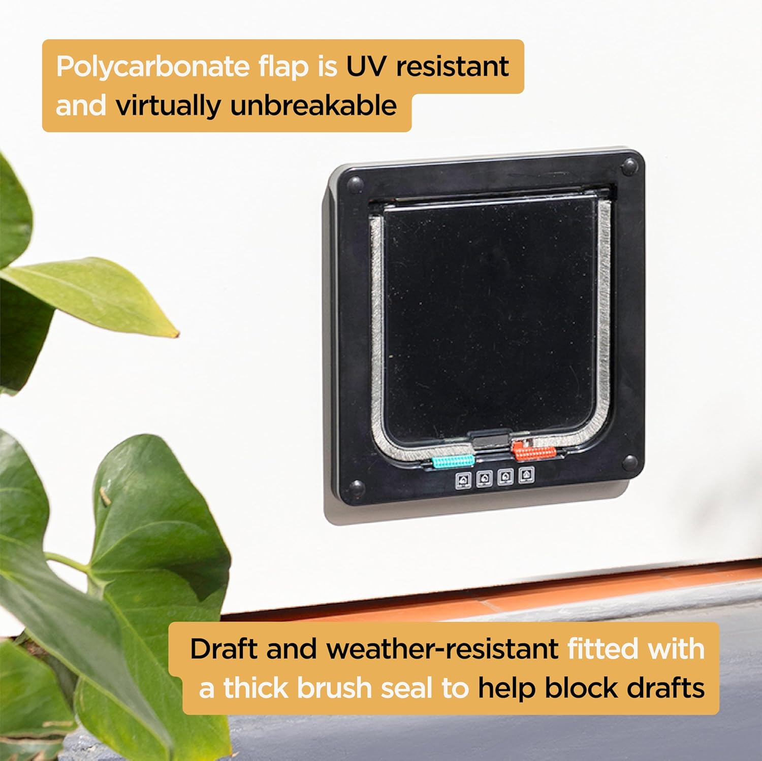 Hakuna Pets Standard Cat and Small Pet Door, Large, Black, Pets up to 20 Lbs image number 6