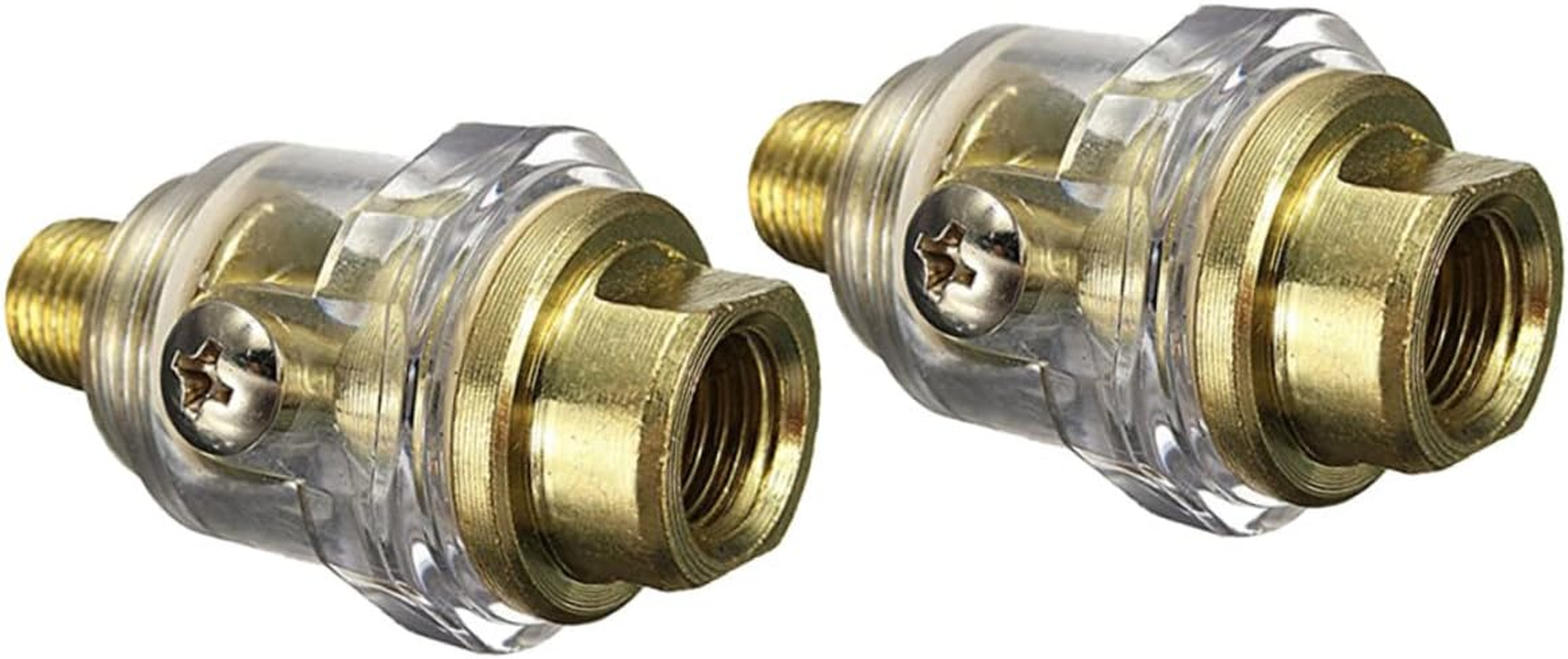 Levemolo 2Pcs Mini Oiler 1/4 Inch Inline Lubricator for Air Compressor Aluminum Pneumatic Tool Accessory Automatic Lubrication Rust Prevention Smoother Operation
