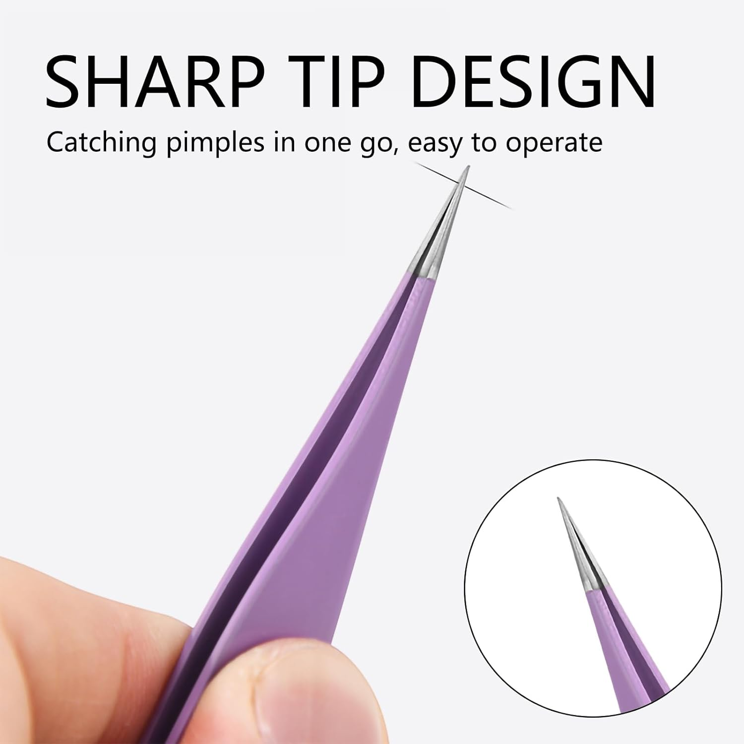 Luzcauwy Fine Point Tweezers 3 Pack Professional Precision Tweezers Stainless Steel Eyebrow Facial Hair Removal Tool for Splinters Ingrown Hairs Chin Hair Blackhead and Tick Removal for Women and Men image number 5