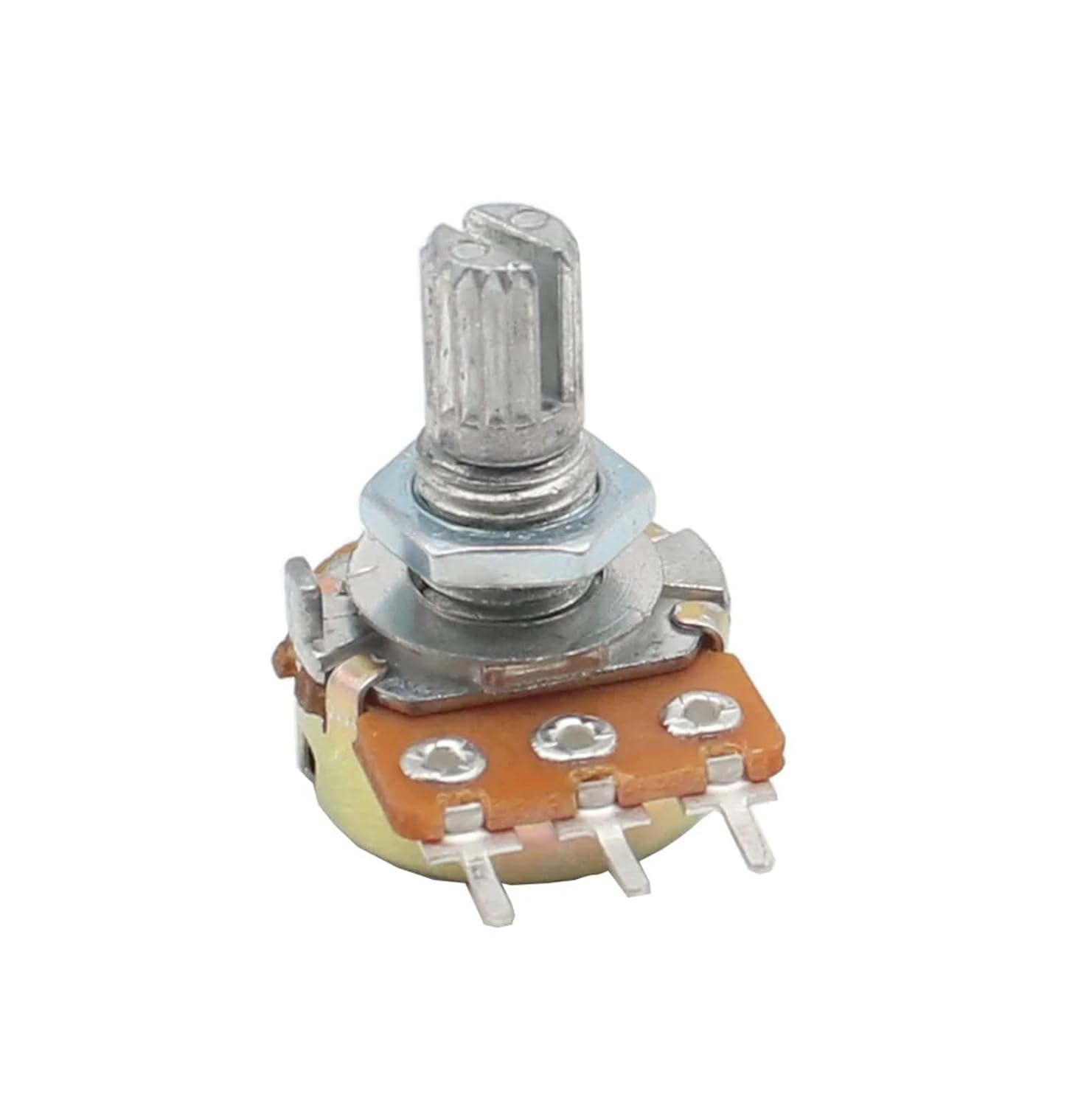SKXMOD 1Pcs WH148 1K 2K 5K 10K 20K 50K 100K 500K 1M &Omega; 3Pin Knurled Shaft Linear Taper Rotary Potentiometer Resistor W/Knob for Audrino(50K Ohm)