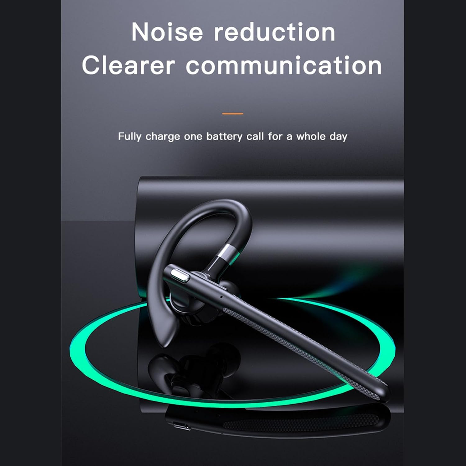 LICAEVEY Bluetooth Headset V5.4, Wireless Bluetooth Earpiece with 500Mah Charging Case 6 Hours Talking Time Built in Noise Canceling Double Mic Headphones for Driving Trucker