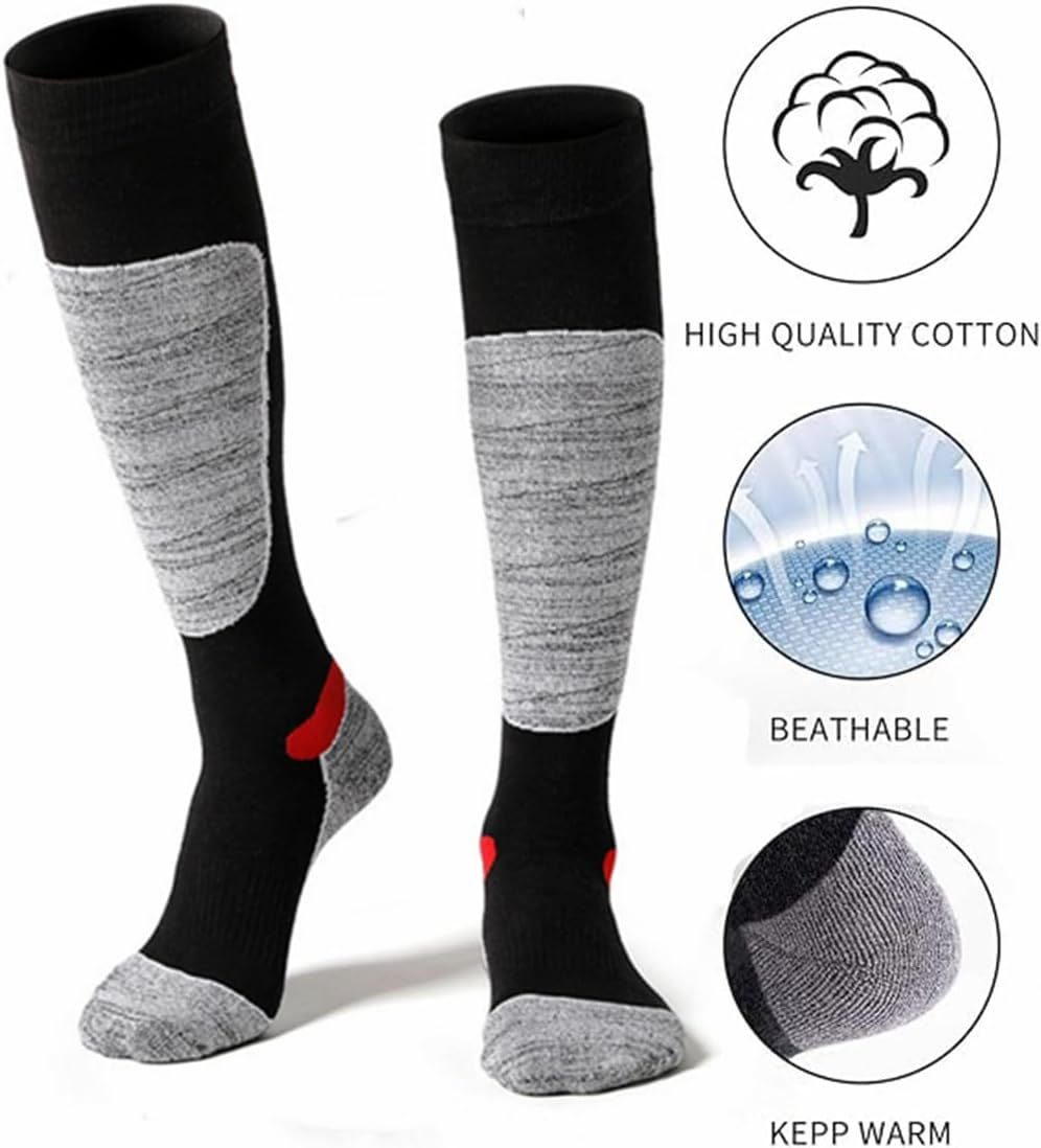 Winter Ski Socks Men Women Hiking Sport Snow Cotton Long Snowboard Sock image number 4
