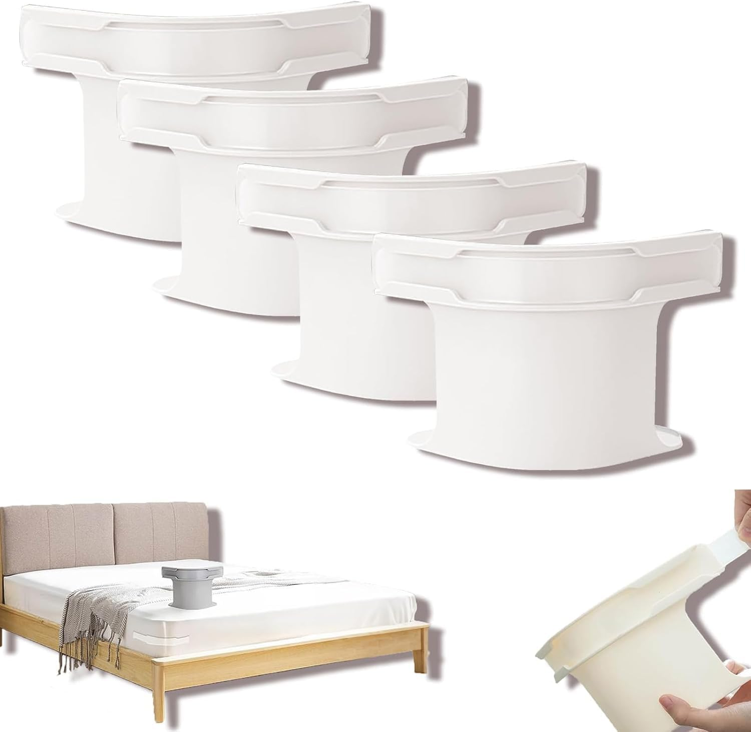 4Pcs Lock Sheet Holders Set, Bed Sheet Holderfitted Sheet Straps/Holders Keep Sheets Firm & Tight,Bed Sheet Holder，Anti Slip Design Is Not Easy to Fall Off，Easy Installation (Grey-4Pcs)