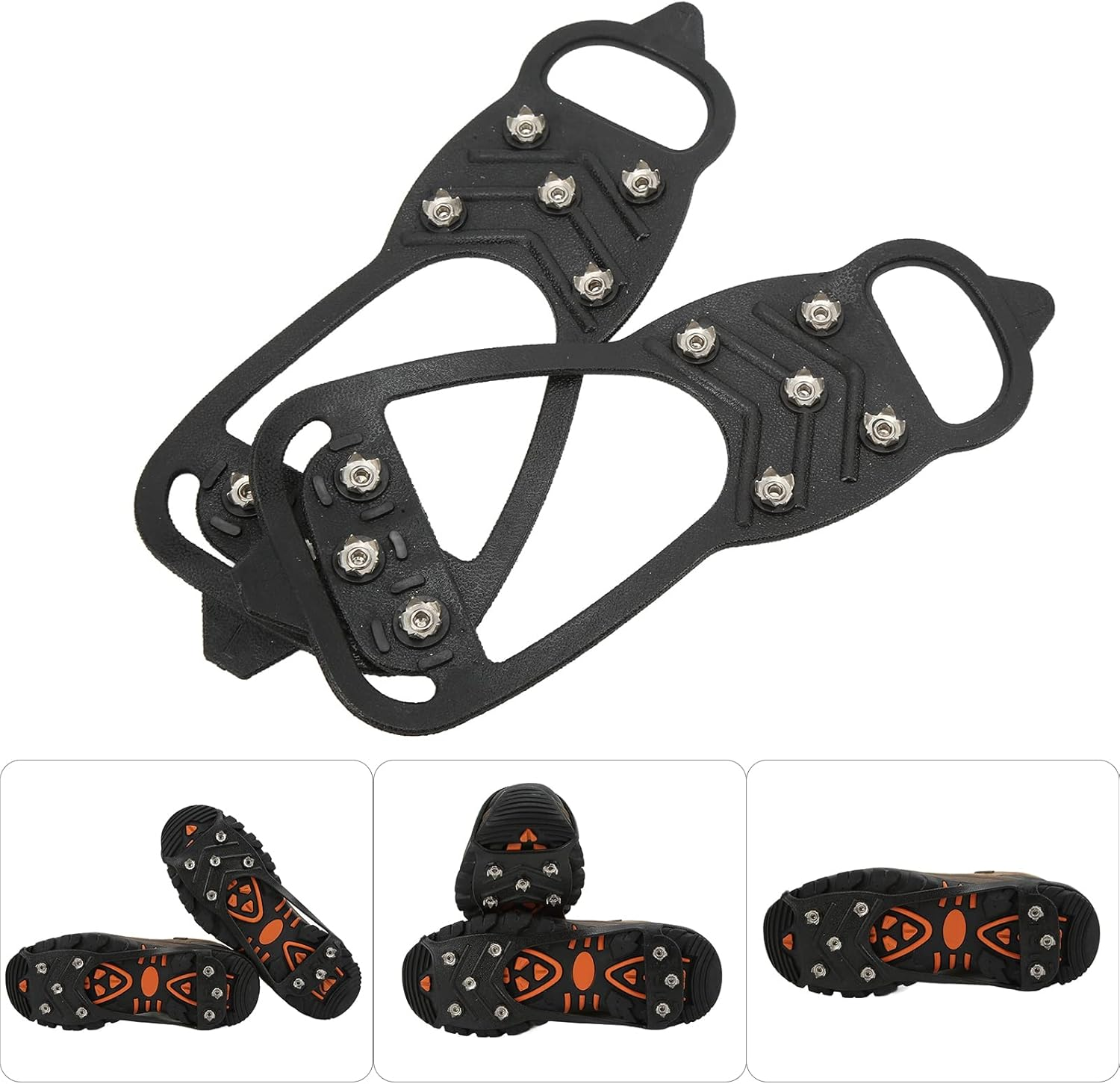 Crampons, anti Slip Foldable Portable Lightweight Ice Shoe Grips for Walking on Snow and Ice image number 3