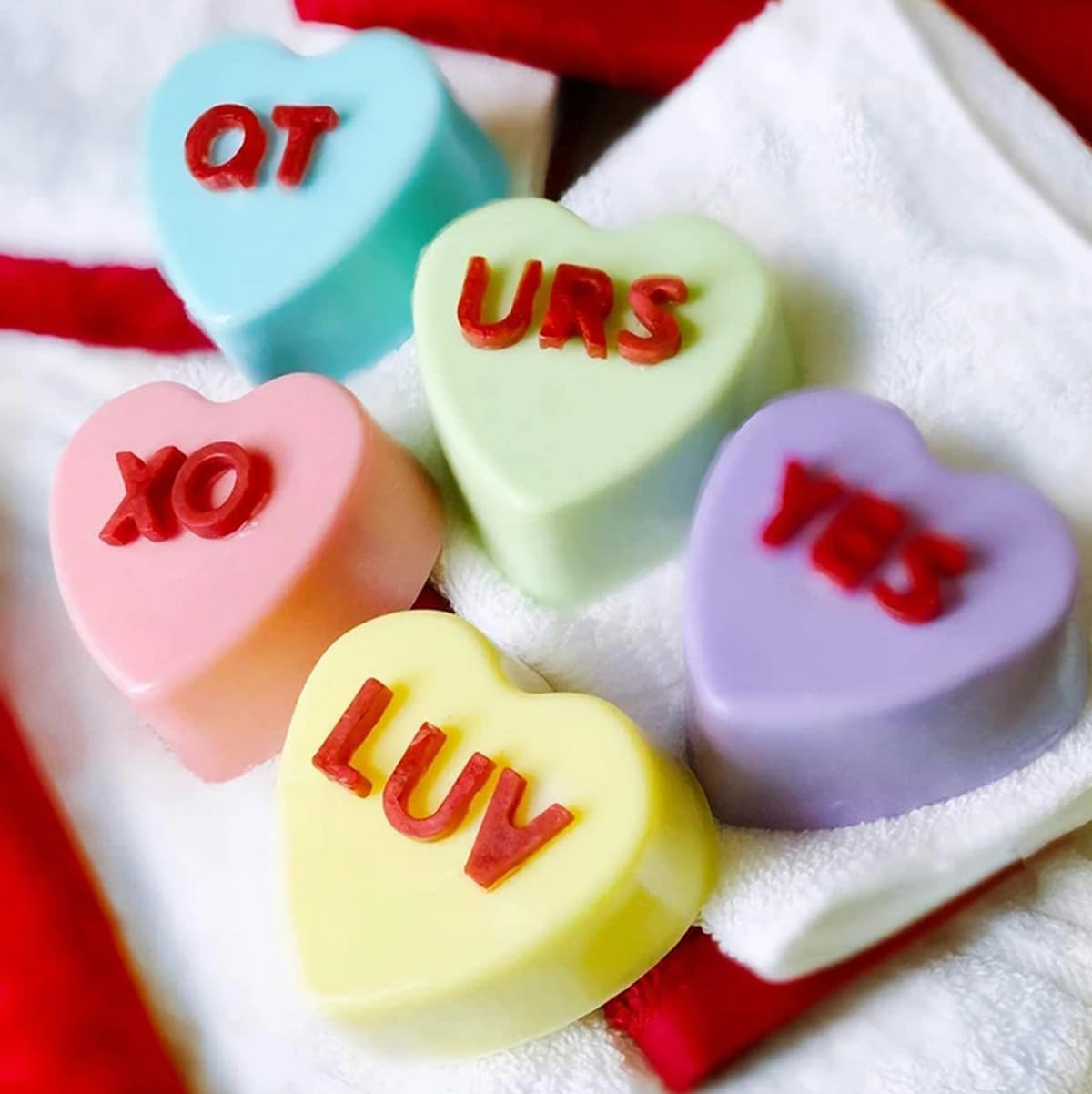 2Pcs/Pack 6 Holes Heart Shaped Silicone Mold Easy Release Heart Silicone Molds for Chocolate Cake Jelly Pudding Handmade Soap Mould Candy Making image number 2