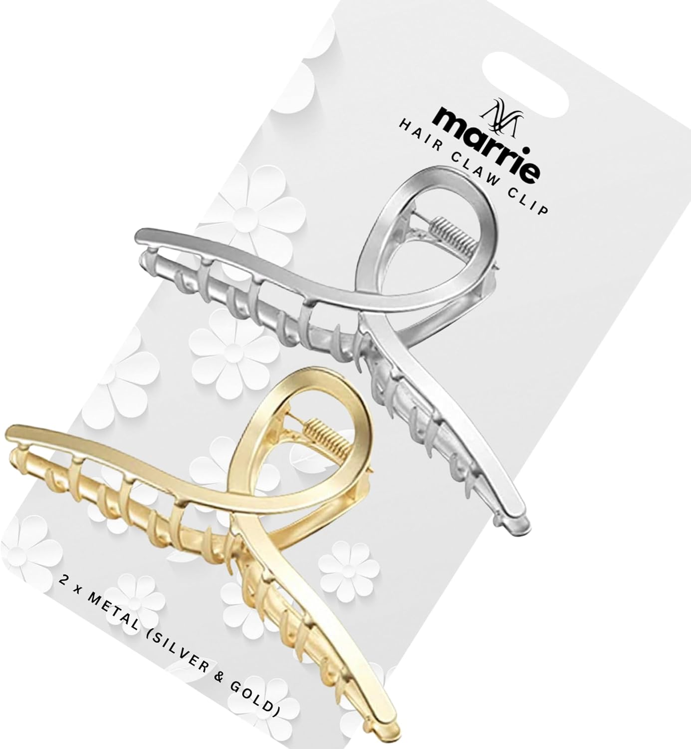 Hair Clips Large Metal Hair Claw Clips Strong Hold Vintage Shark Claw Clips Clamp Hair Accessories for Women Girls Thin Thick Hairs (Dark Brown X 2)