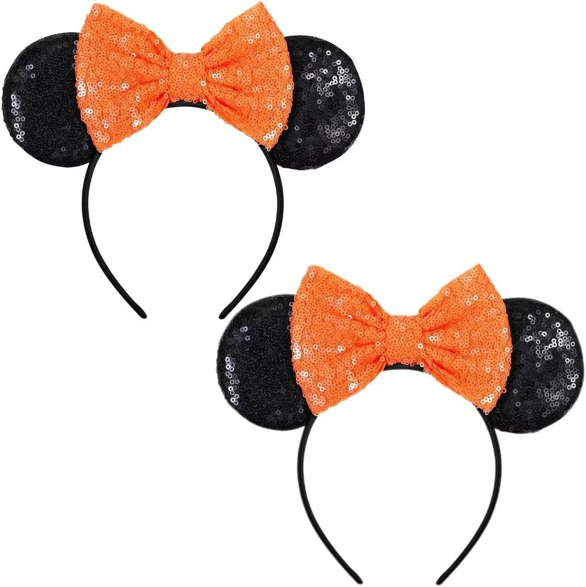 Mouse Costume Ears,2 Pcs Mouse Ears Headbands for Girls & Women Party,Size Free