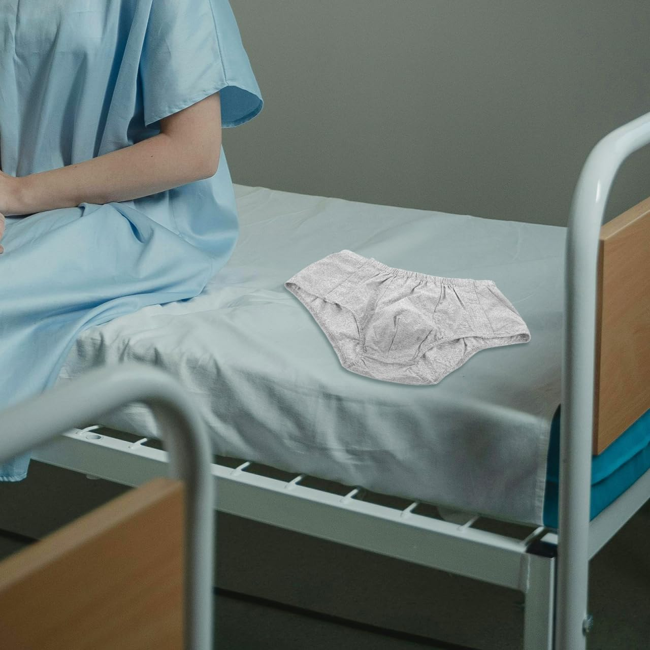 FOMIYES Adaptive Men'S Tearaway Briefs for Rehabilitation | Easy Open Fracture Underwear | Comfortable Buckle Design | Ideal for Incontinence Care - Grey L Size image number 4