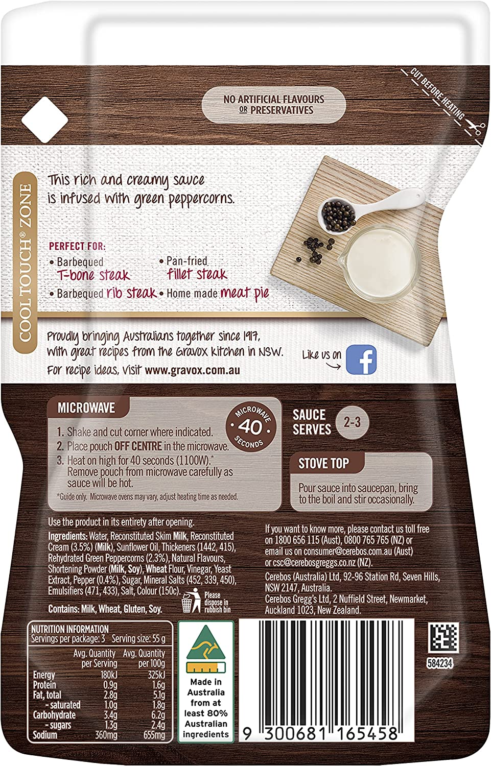 Gravox Peppercorn with Cream Sauce Pouch Liquid Pouch for Gravy and Liquid Stock Instant Sauce 165G image number 4