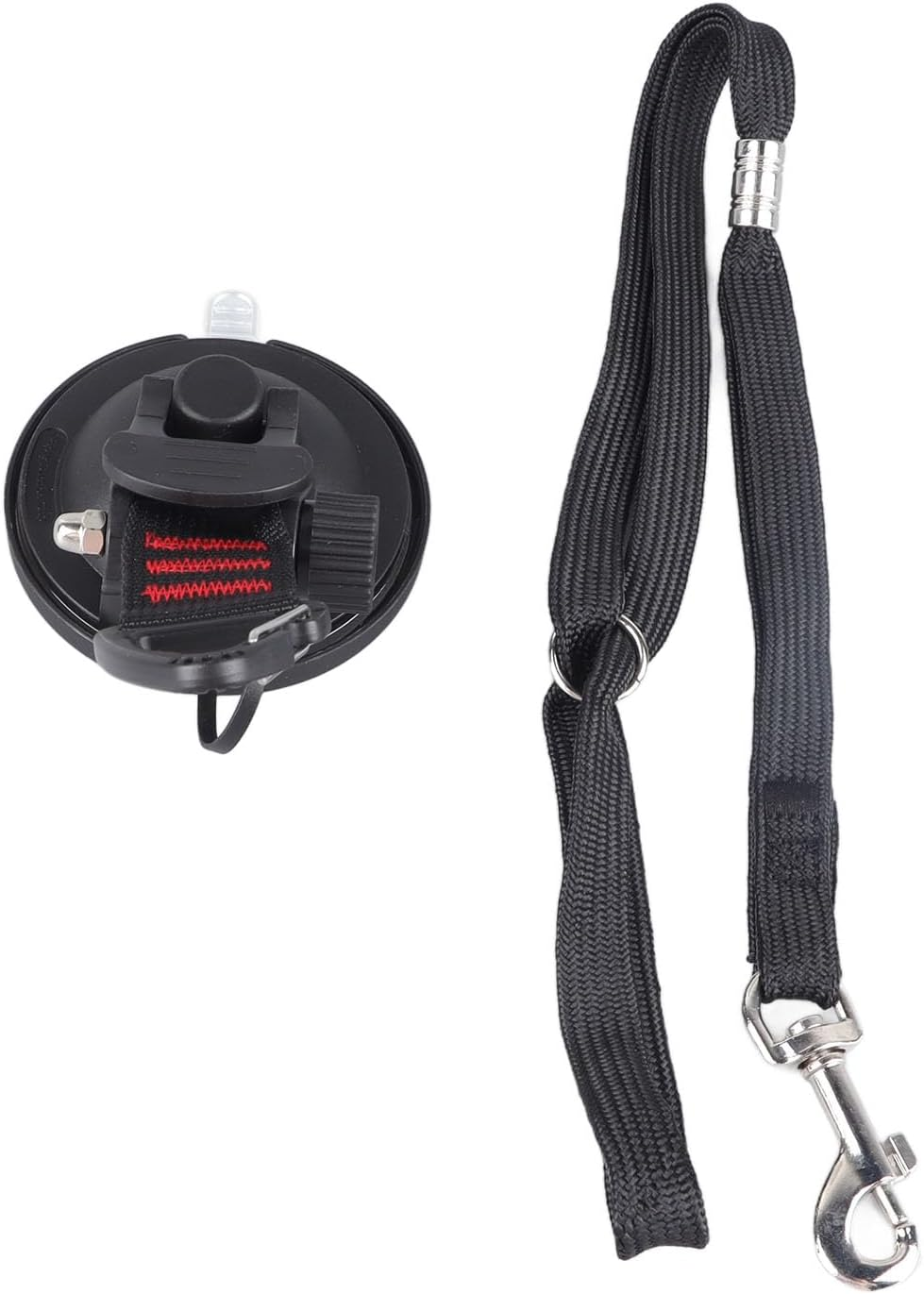 Pet Grooming Restraint Leash, Adjustable Collar Hands Dog Bathing Tether Heavy Duty Easy to Use Black with Rubber Suction Cup for Bathing for Cat