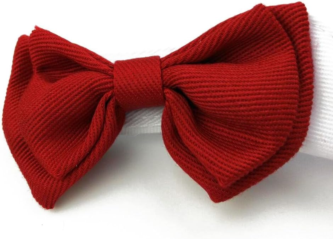 Diyafas 2 X Pet Dog Cat Puppy Tie Adjustable Cotton Collar Red Bow Tie Formal Bowknot Necklaces image number 1