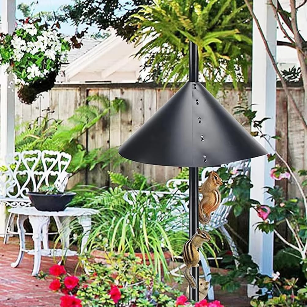 HPAMR Squirrel Proof Baffle, outside Pole Mount Bird House Guarded, Squirreling Guard Stopper, Pole Mount Squirrel Guard Stopper, Outdoors Bird Feeder Poles (2Pcs) image number 3