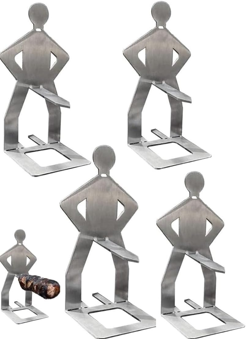 BBQ Sausage Holder Hot Dog Stand Holder Stainless Steel Barbecue Rack,Portable Hot Dog Grill Holder Barbecue Cookers Rack Grill Accessories (#4)