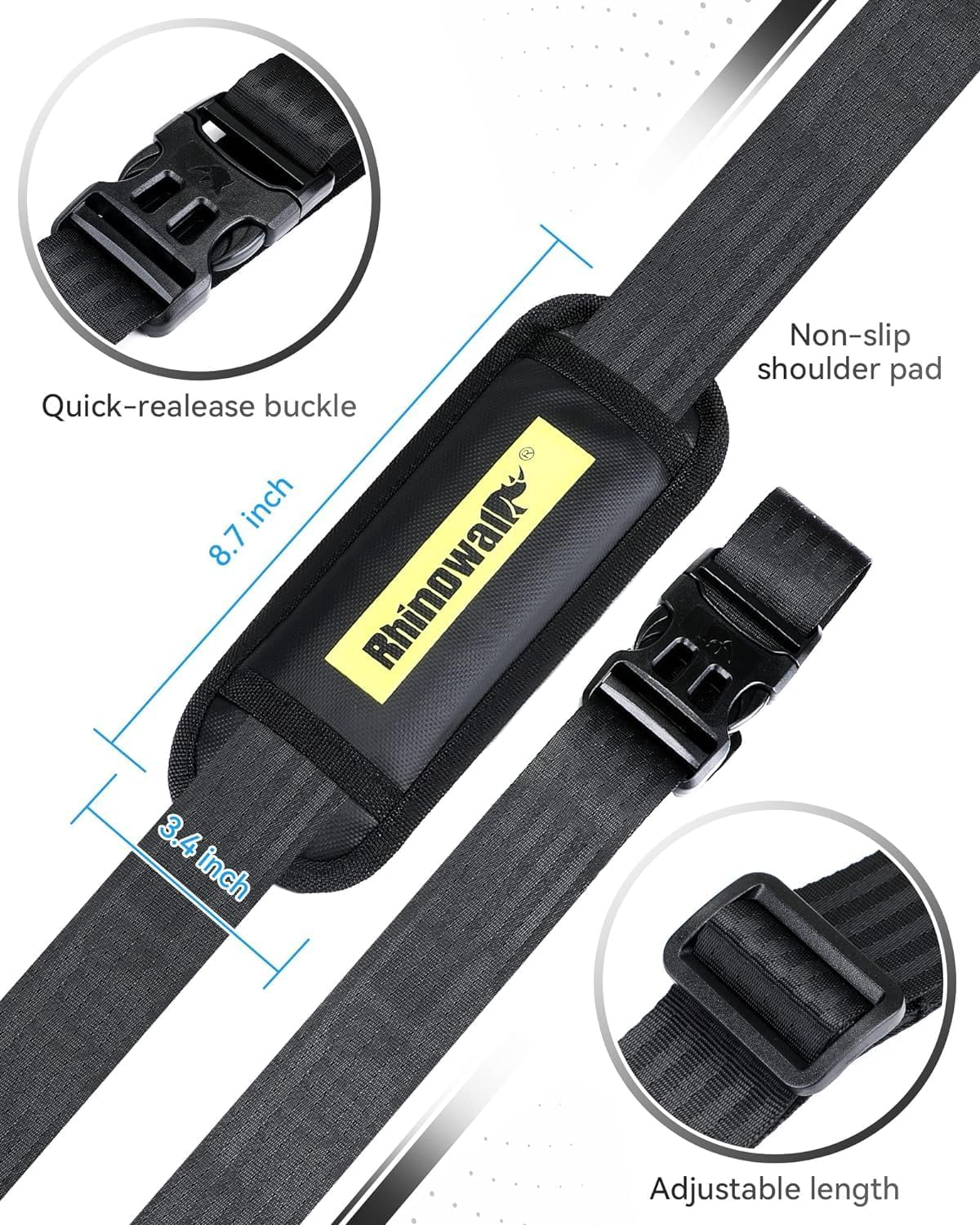 71-Inch Scooter Shoulder Strap, Adjustable Carrying Strap with Extra-Thick Anti-Slip Shoulder for Electric Scooters, Bikes, Balance Bikes, Yoga Mat, Ski Board image number 1