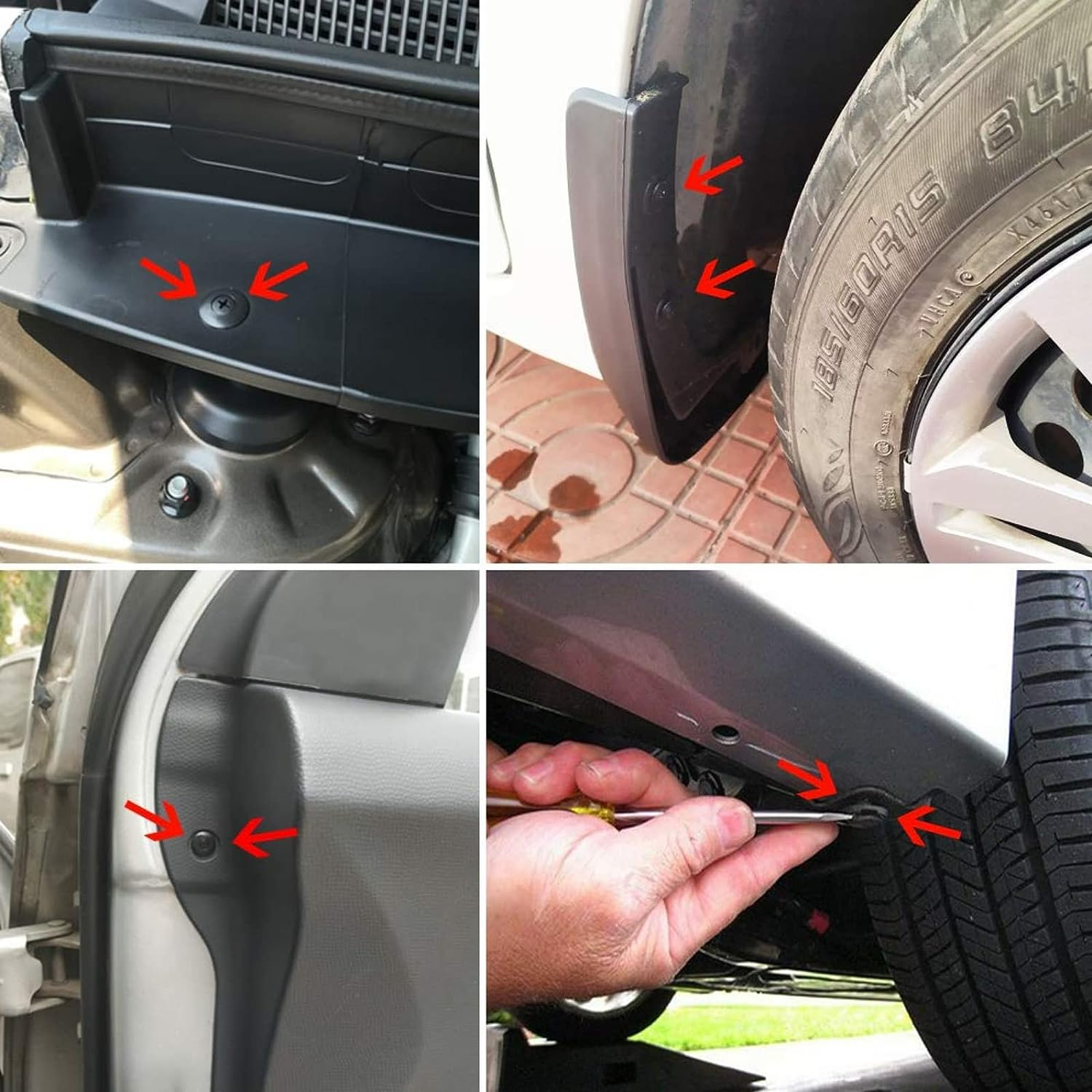 190 Pcs Car Trim Clips, Fastener Rivet Clips 6 Sizes, Plastic Clips Trim Tool for Auto Interior Repair, Plastic Rivets Retainer Clips, Car Trim Removal Kit for Bumper Radio Dashboard Panel Door Repair