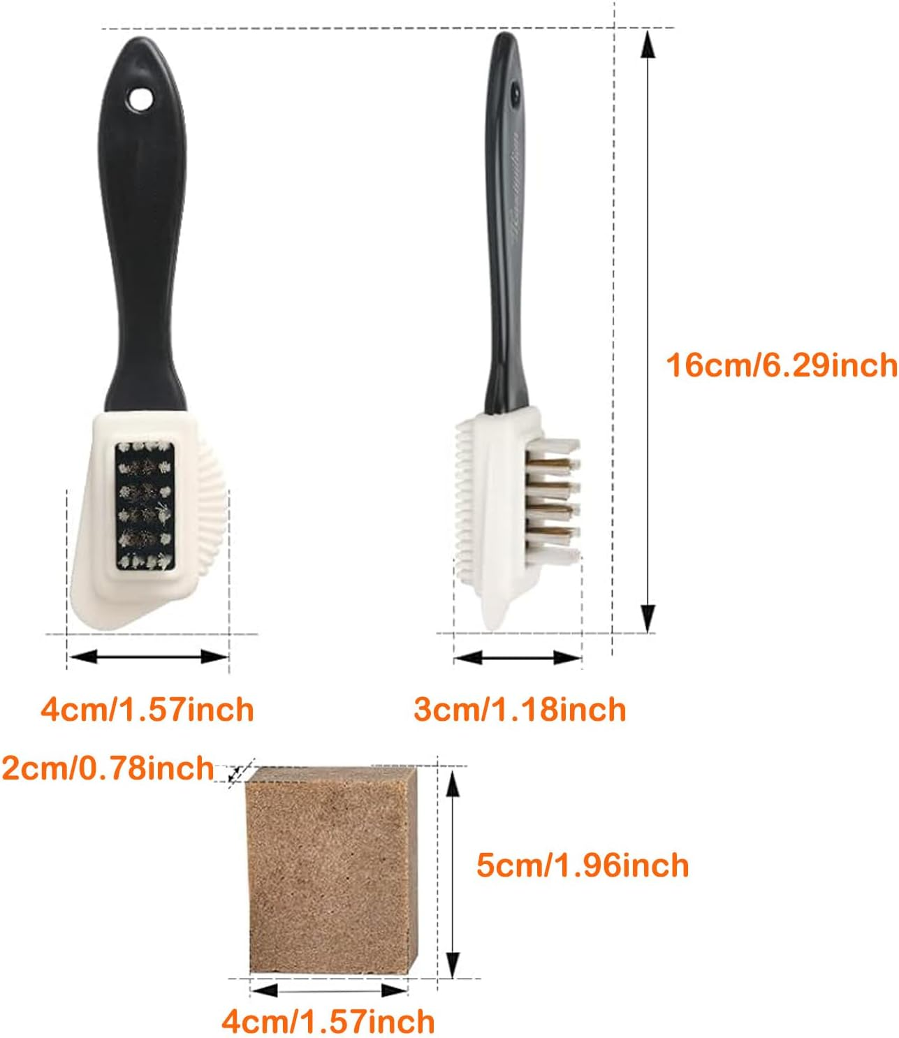 SILHOL Suede Brush Kit, 4-Sided Suede Cleaning Brush with Eraser, Cleaner Brush for Boots, Shoes, Jackets, Furniture image number 2