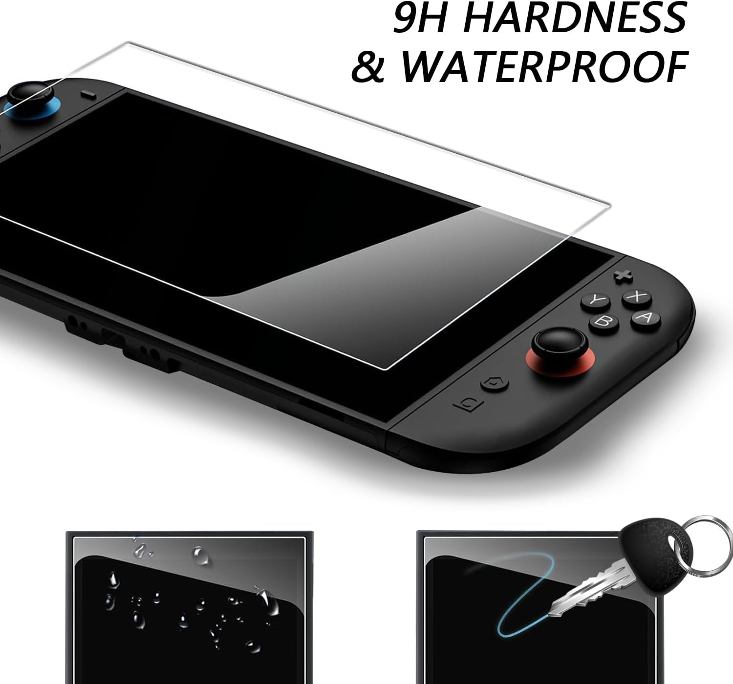 UWQAP 4-Pack Tempered Glass Screen Protector for Nintendo Switch 2 2025, 7.9-Inch 9H Hardness Anti-Scratch Bubble-Free Glass Protector Accessories for Switch2 image number 1