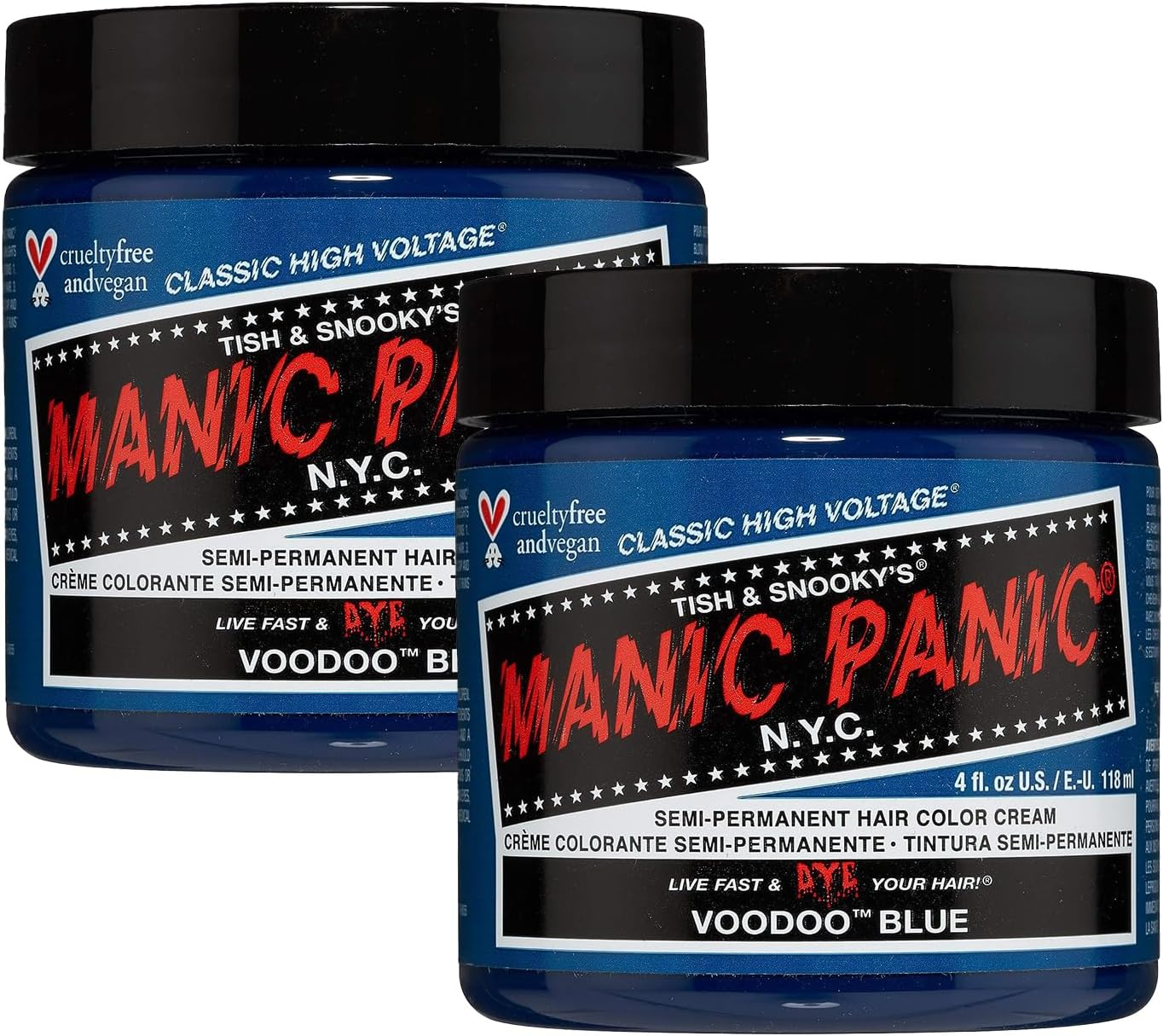 MANIC PANIC Classic Electric Lizard Semi Permanent Hair Color - Bright Neon Green Hair Dye for Women & Men That Lasts 4-6 Weeks - Vegan, Ammonia & Cruelty-Free - Create & Mix Custom Shades (4Oz)