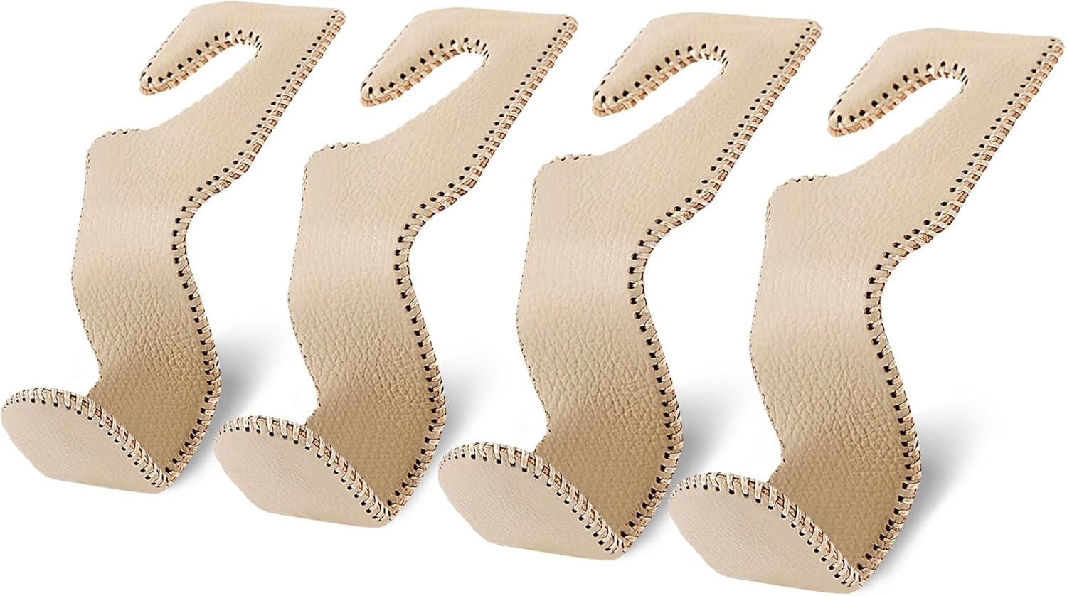 Etre Jeune Purse Hook for Car, Car Purse Holder Seat Headrest Hook Leather Vehicle Storage Hanger Hook for Purses and Bags, 2 Pack Black