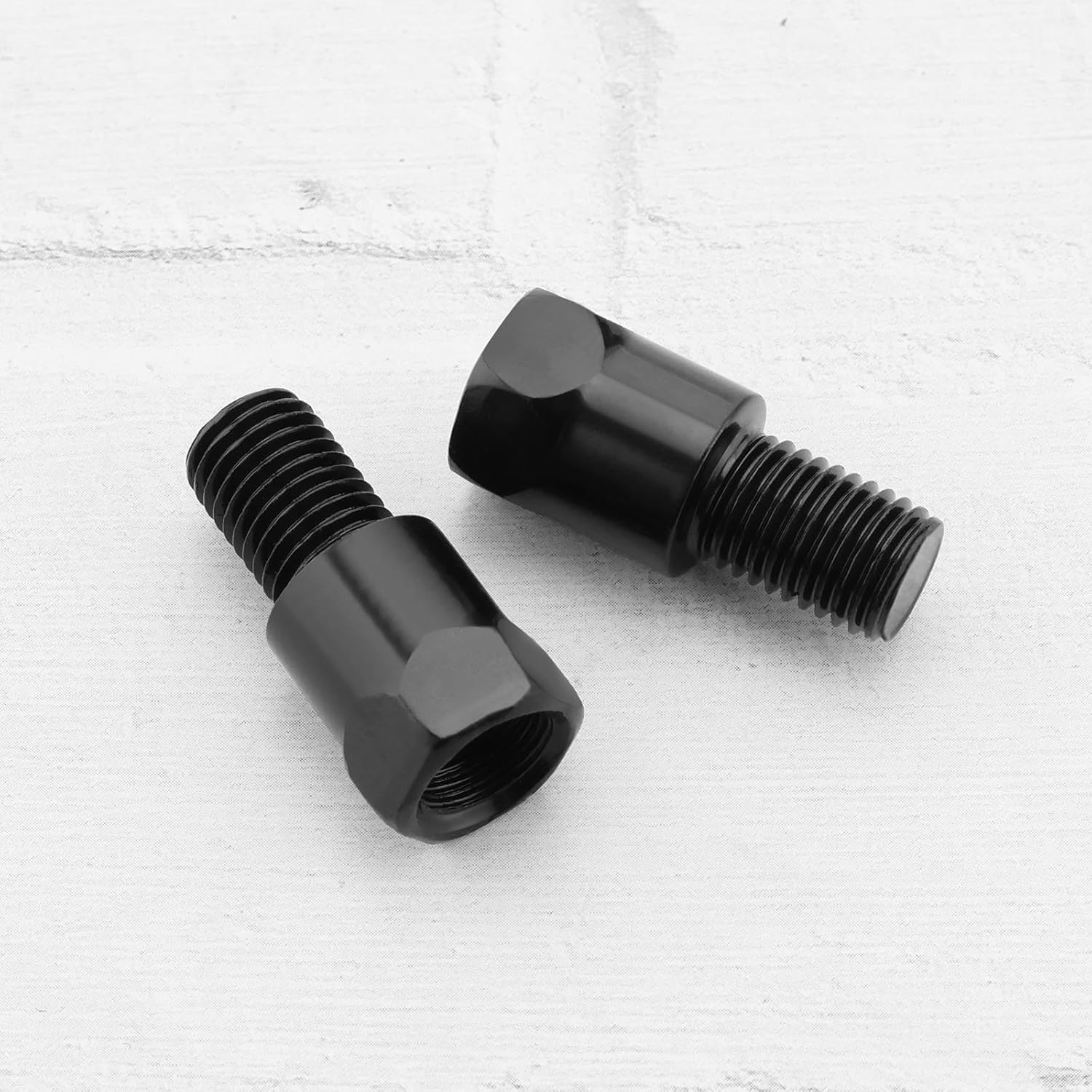 4Pcs M10 32Mm Motorcycle Mirror Mount Adapter RH and LH 10Mm to 10Mm Thread Height Adjustment Screw Handlebars Mirror Fitting Reverse Thread Bolts for Motorcycles image number 6