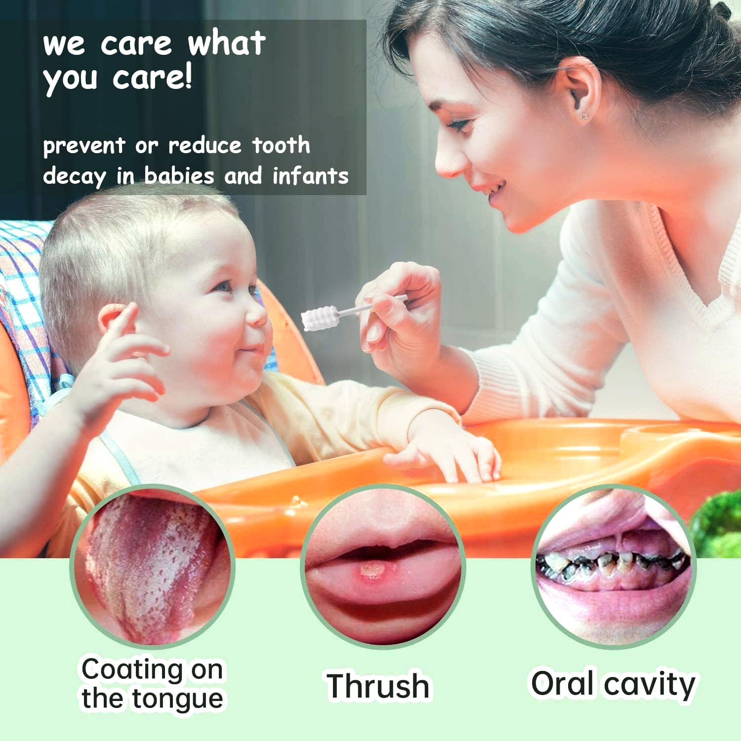 Mumoo Bear 42Pc Baby Tongue Cleaner Gauze, Baby Toothbrush Disposable Oral Cleaner, Toddler Toothbrush for Tooth Mouth Gum Clean, Infant Toothbrush Oral Cleaning Stick, Baby Mouth Cleaner Newborn image number 5