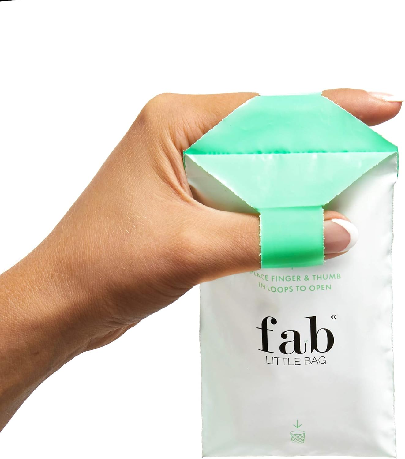 Fab Little Bag: a Starter plus Pack of 45 Totally Disposable, Biodegradable, Feminine Hygiene Product Disposal Bags. New Larger Size Perfect for Pads and Tampons image number 5