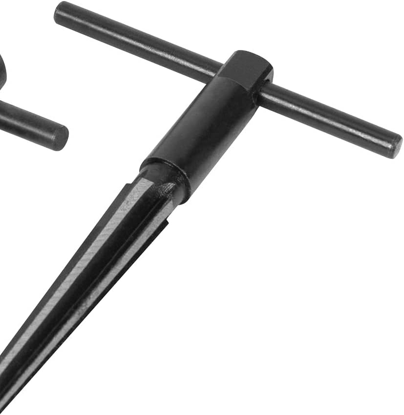 Performance Tool W2967 Tapered Reamer Set with T-Handle and Carbon Steel Contstruction to Align Holes or Remove Burrs from Pipe, Tubes, and More (2-Piece), Black